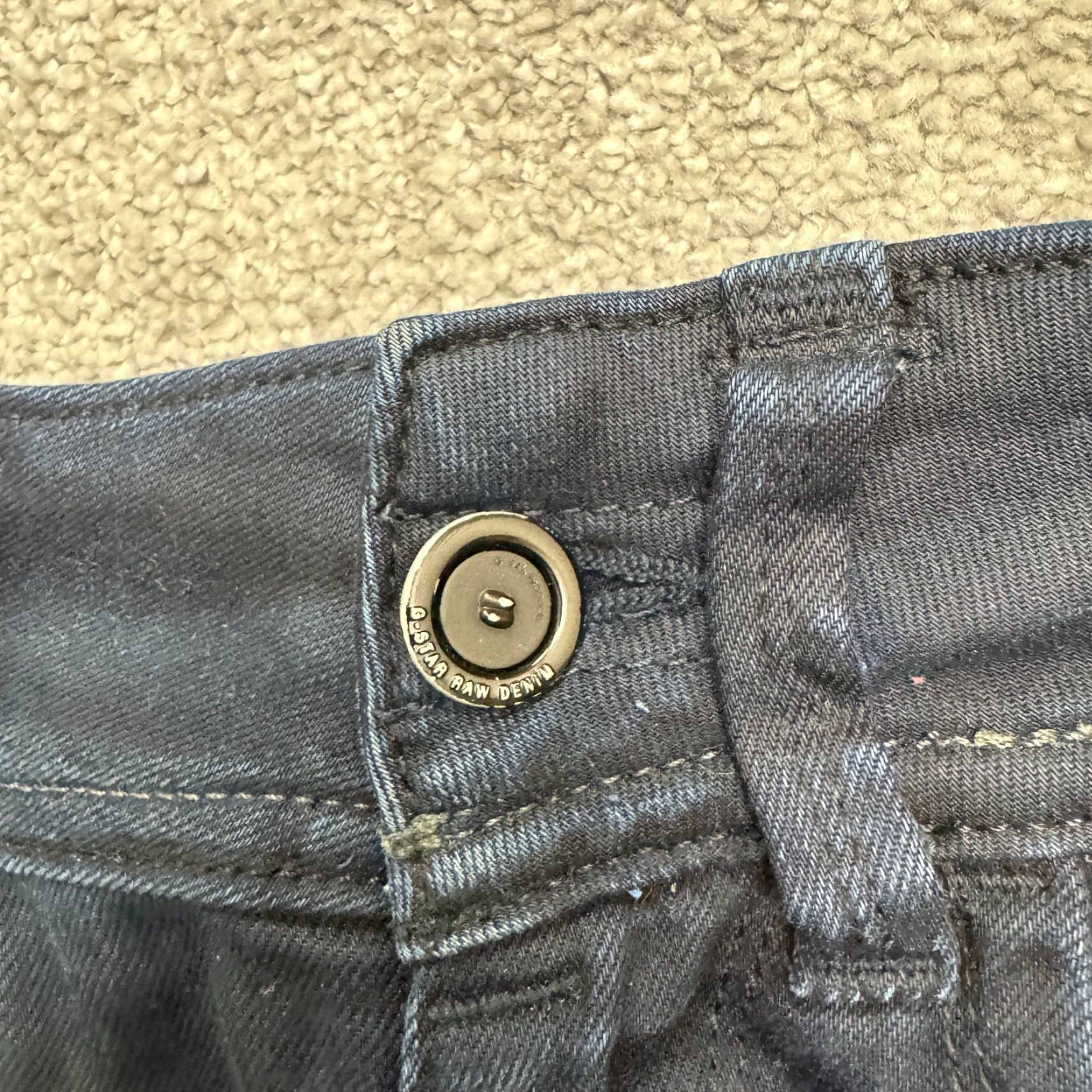G-Star G-STAR RAW Lyn Skinny Jeans Womens 25x30 Denim Blue Dark Wash Mid Rise Stretch Slim Jeans Women 25 Inseam 31 Belt Loops Pockets Size 42" / US 20 - 3 Thumbnail
