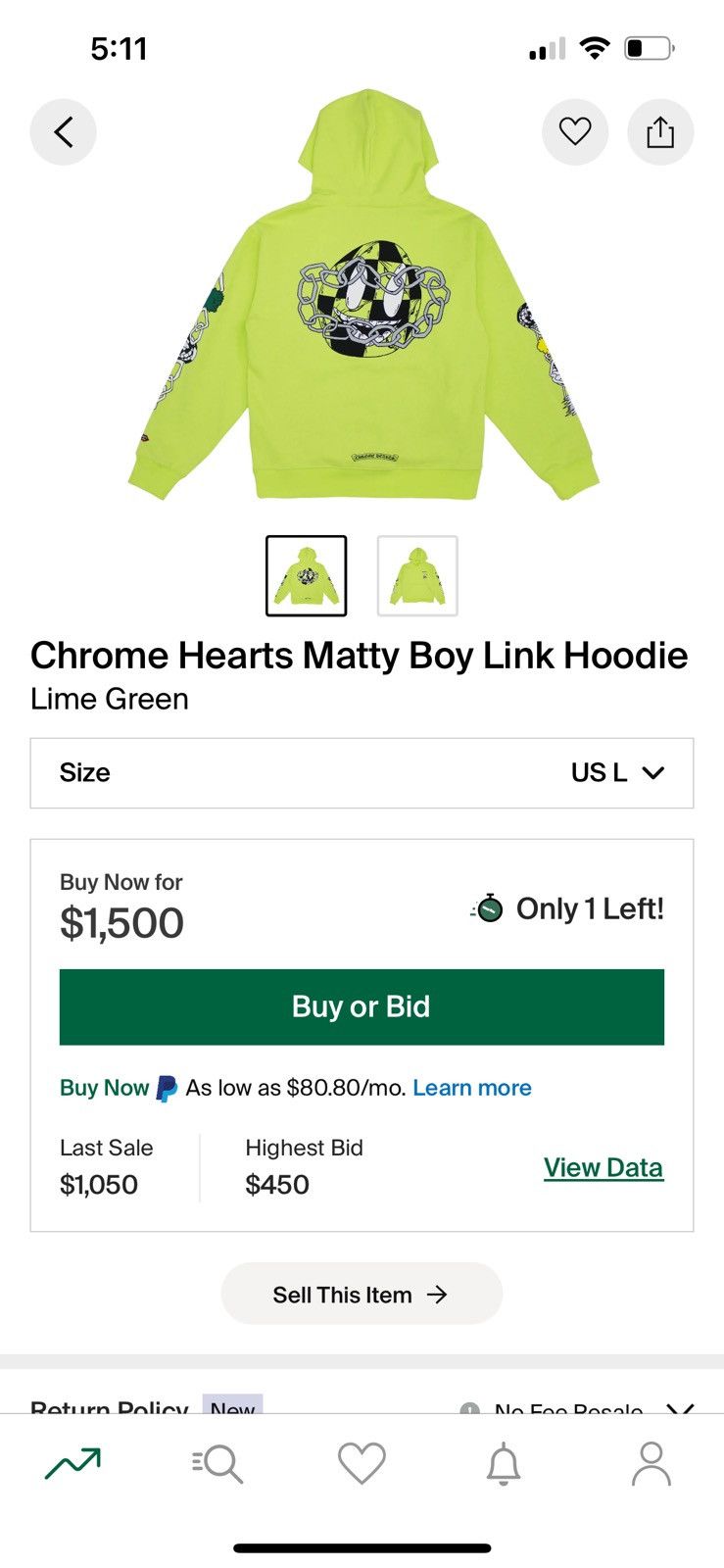 Chrome Hearts Chrome Hearts Matty Boy Link Hoodie Size US L / EU 52-54 / 3 - 10 Thumbnail
