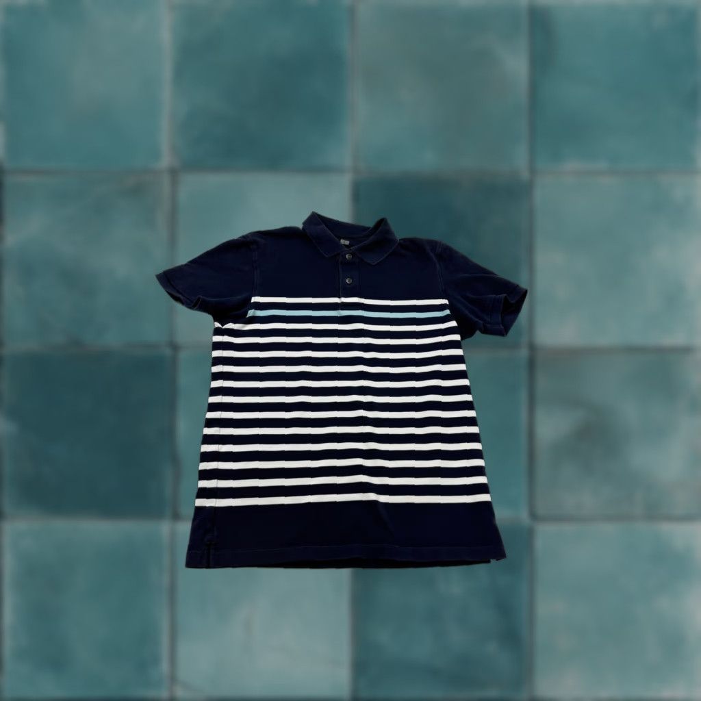Uniqlo Uniqlo Polo Shirt Mens Small Navy Blue White Striped Short Sleeve Cotton Blend Polo Shirt Mens Small Navy Blue White Striped Short Sleeve Cotton Blend Size US S / EU 44-46 / 1 - 1 Thumbnail