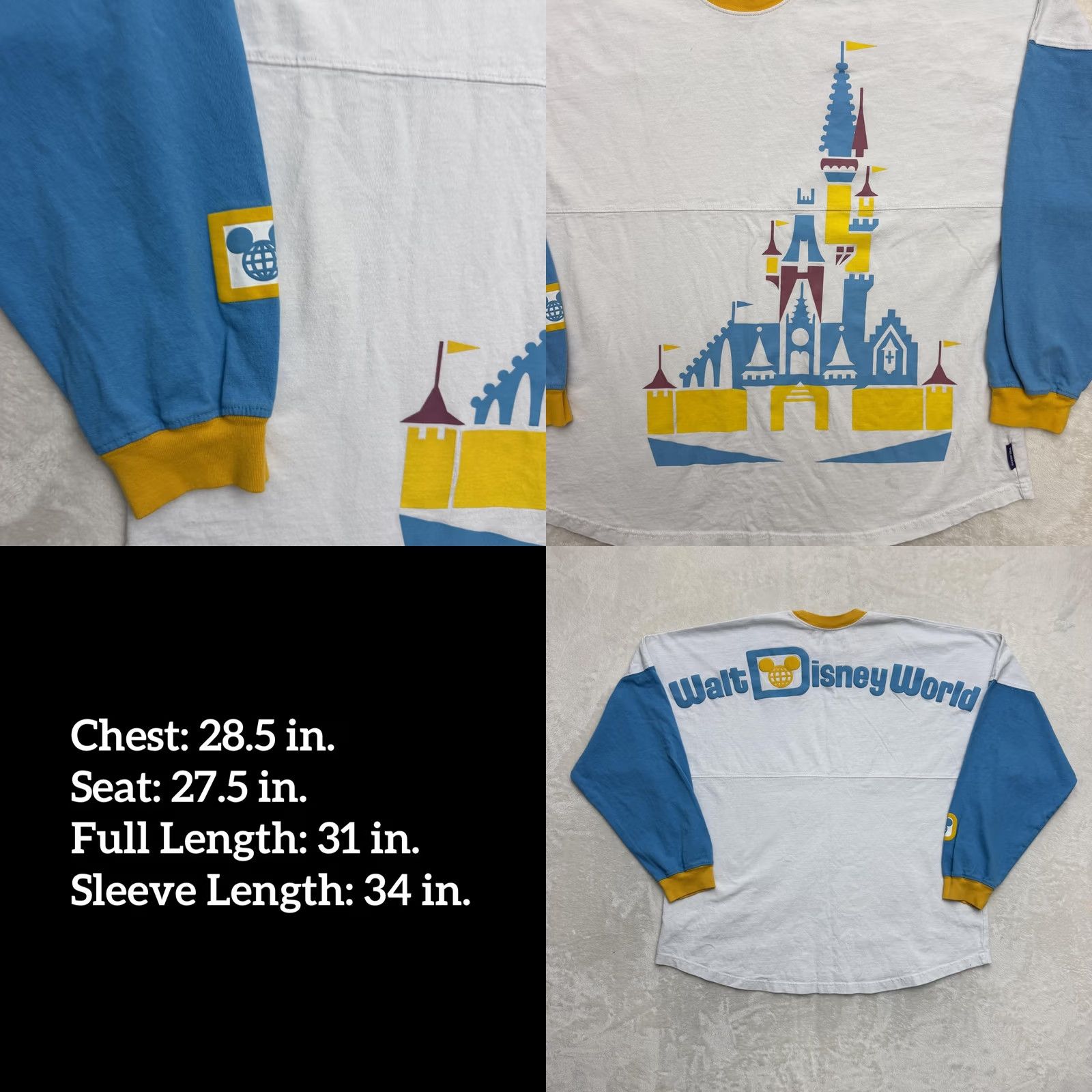 Disney VINTAGE Walt Disney World Vault Spirit Jersey Shirt Unisex Adults XXL Blue Castle Magic Size XXL / US 16-18 / IT 52-54 - 8 Thumbnail