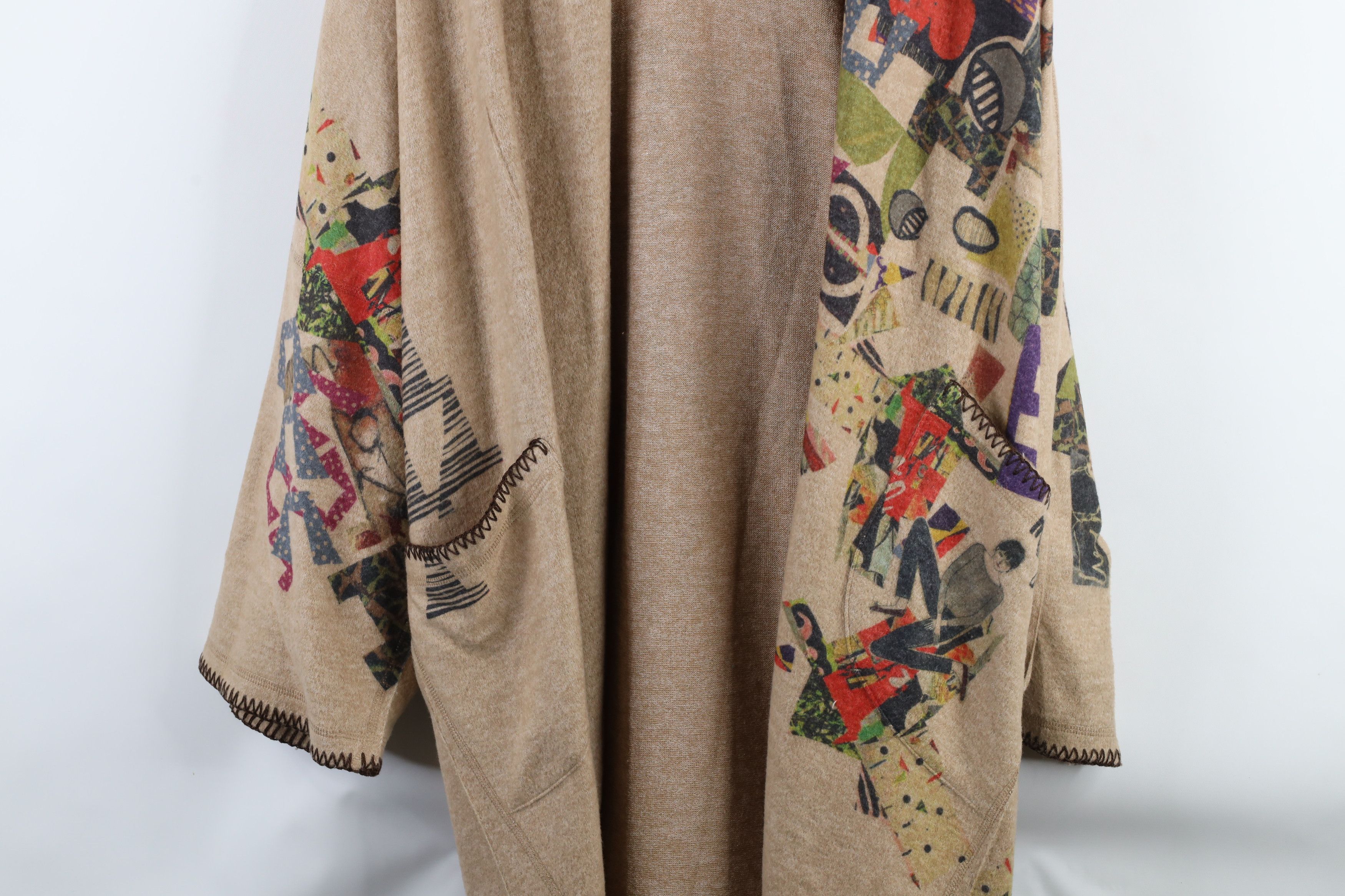 Vintage Vintage Inoah Lagenlook Knit Abstract Art Sweater USA Size ONE SIZE - 3 Thumbnail