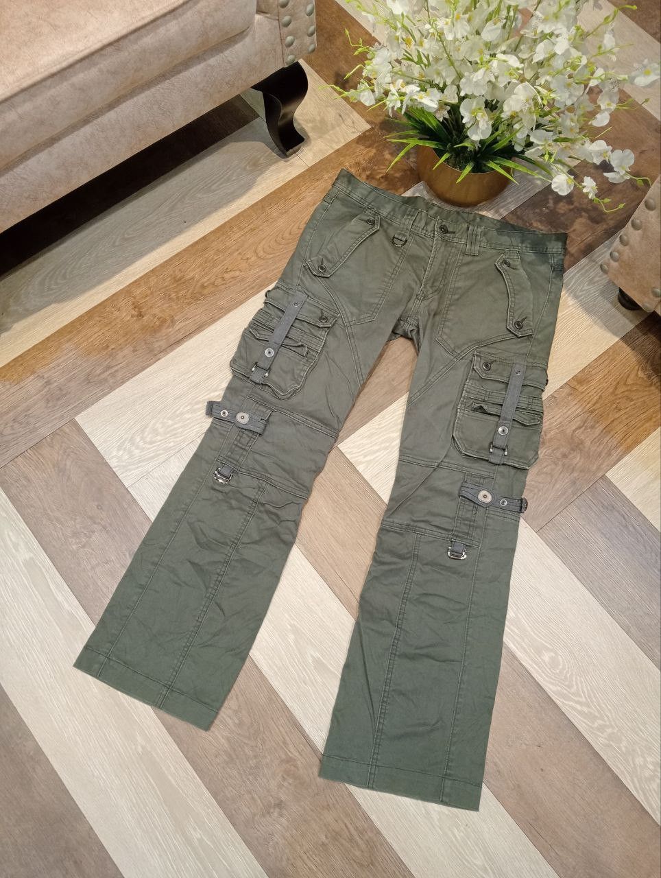 HIDEAWAYS HIDEAWAYS NICOLE JAPAN MULTIPOCKET BANDAGE FLARED PANTS Size US 35 - 2 Thumbnail