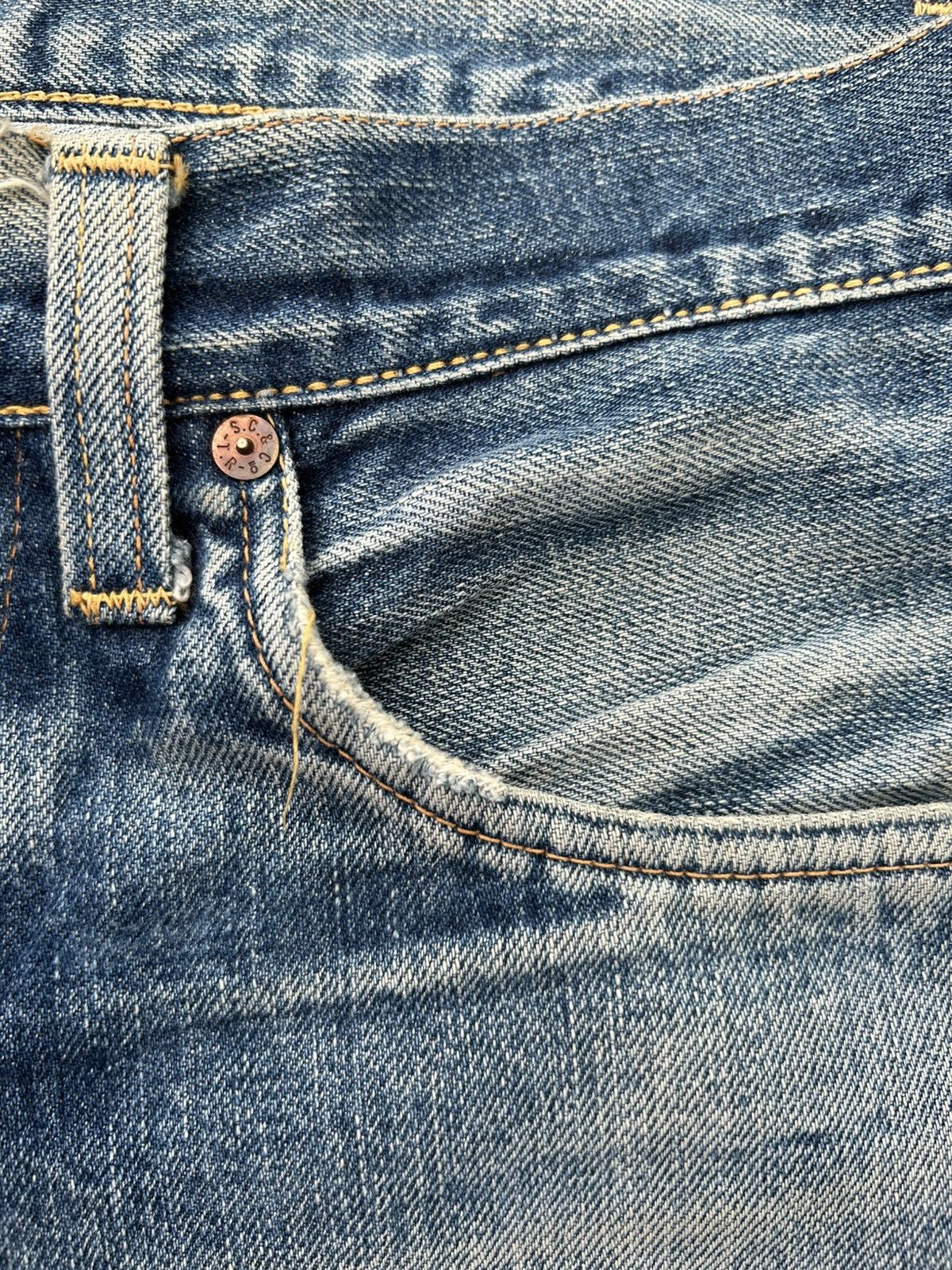 Kapital Vintage Evis Selvedge Distressed Denim Jeans Size US 32 / EU 48 - 6 Thumbnail