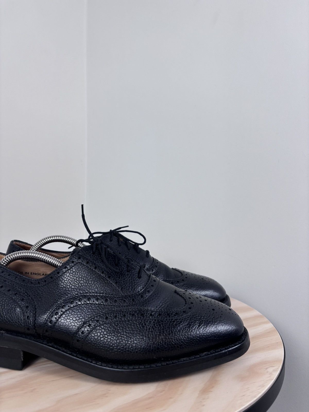 These Glory Days These Glory Days Bespoke Men’s Black Leather Oxford Shoes Size US 8 / EU 41 - 3 Thumbnail