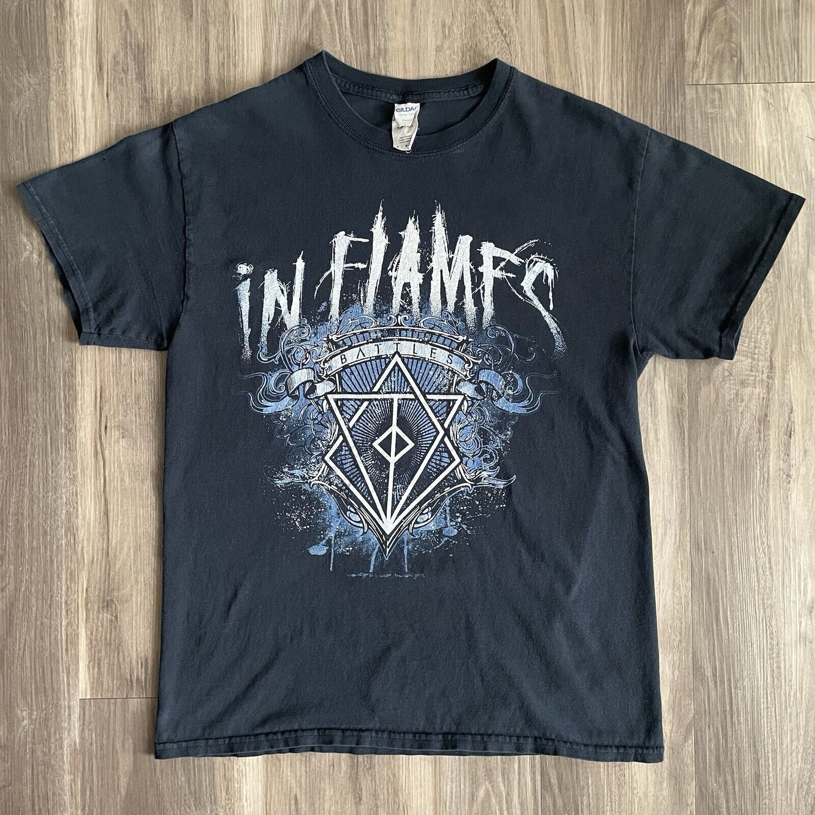 Band Tees In Flames Band T-Shirt Size M Double Sided Swedish Metal Size US M / EU 48-50 / 2 - 1 Thumbnail