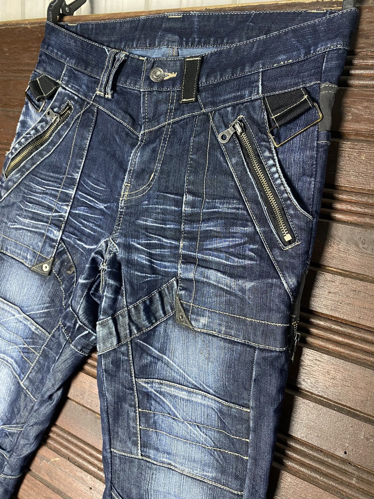 PPFM Rare PPFM Bondage Punk Distressed Denim Size US 31 - 10 Thumbnail