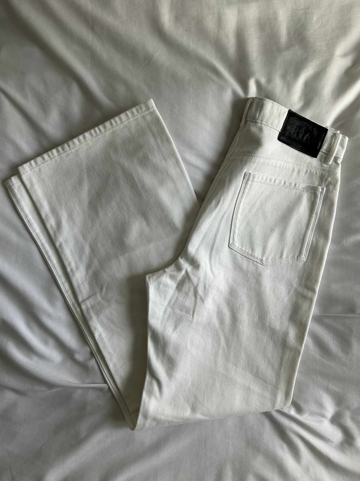 Rta RTA Denim Flare Painter Pants White Sample Size US 32 / EU 48 - 1 Thumbnail