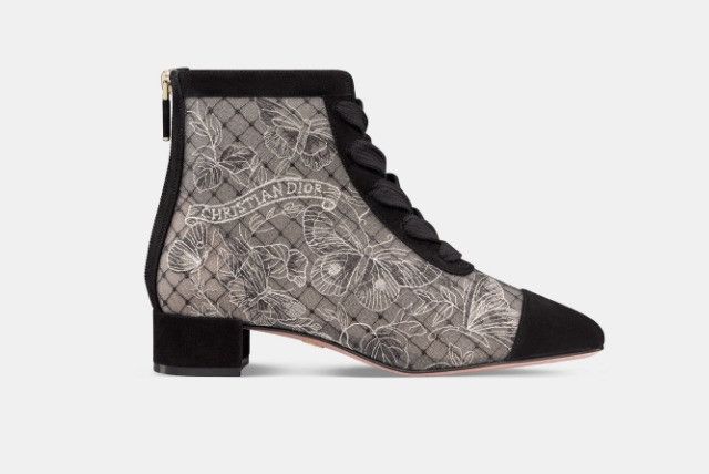 Dior o1w1db11124 Naughtily-D Ankle Boots in Black & Gold Size US 12 / IT 42 - 1 Thumbnail