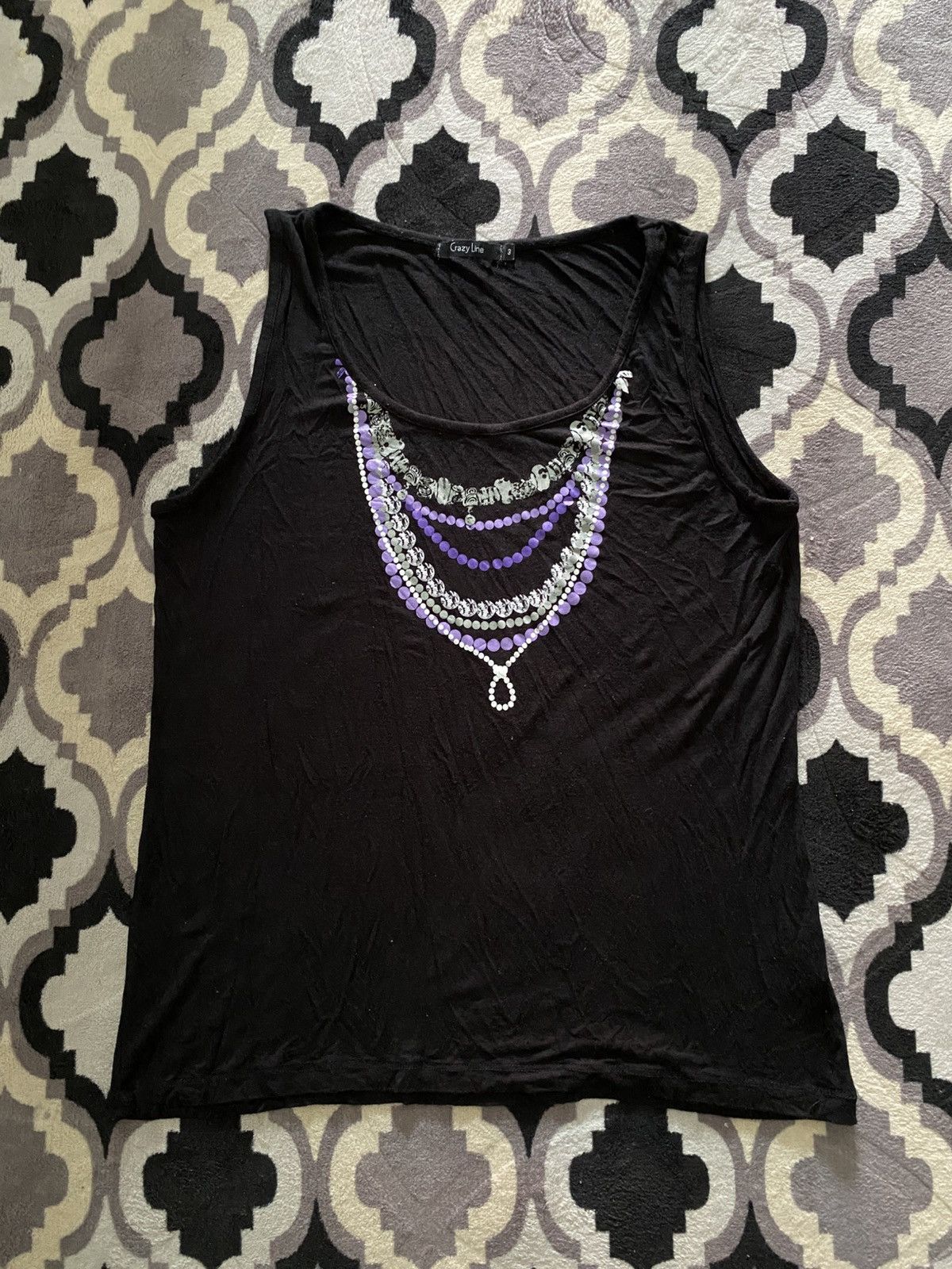 If Six Was Nine × Japanese Brand × Le Grande Bleu (L.G.B.) Crazy line ifsixwasnine style tanktop Size US L / EU 52-54 / 3 - 1 Thumbnail