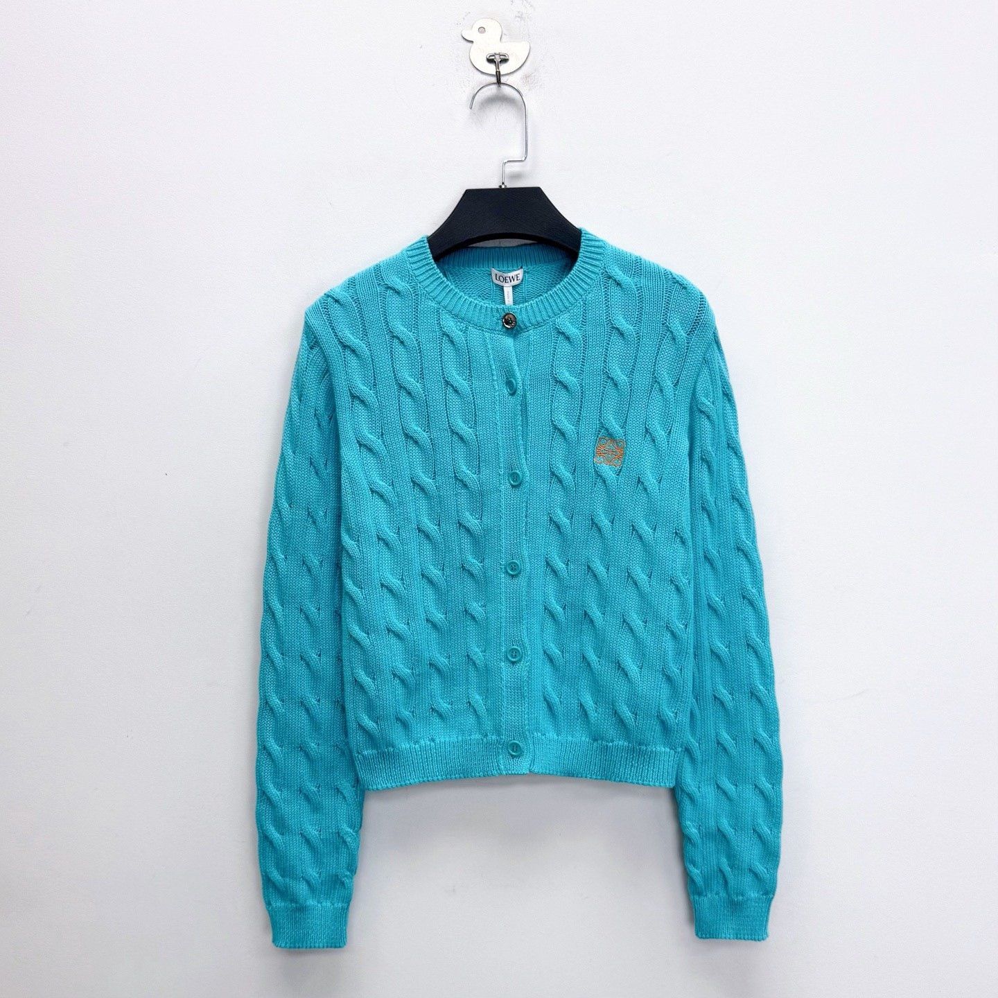 Loewe Loewe Blue Cable Knit Cardigan Size US S / EU 44-46 / 1 - 1 Thumbnail