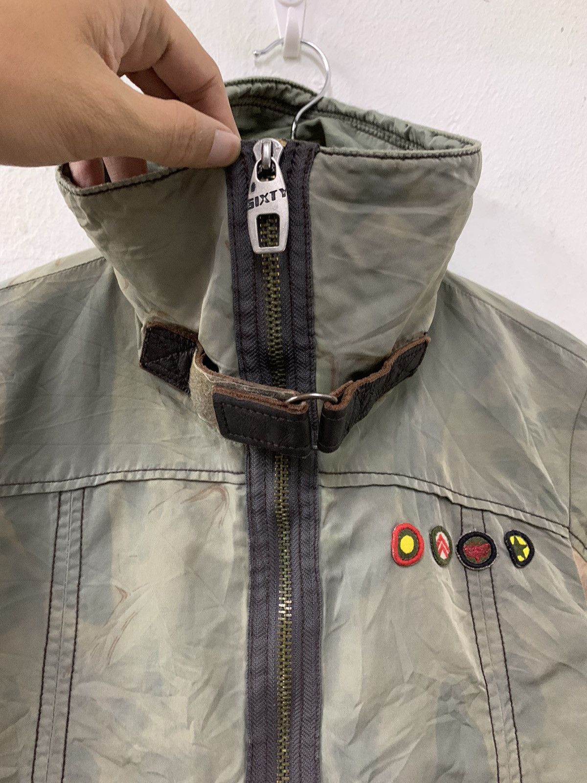 Miss Sixty × Vintage Miss Sixty Double zipper Bomber Jacket Leather Trimming Size XS / US 0-2 / IT 36-38 - 11 Thumbnail