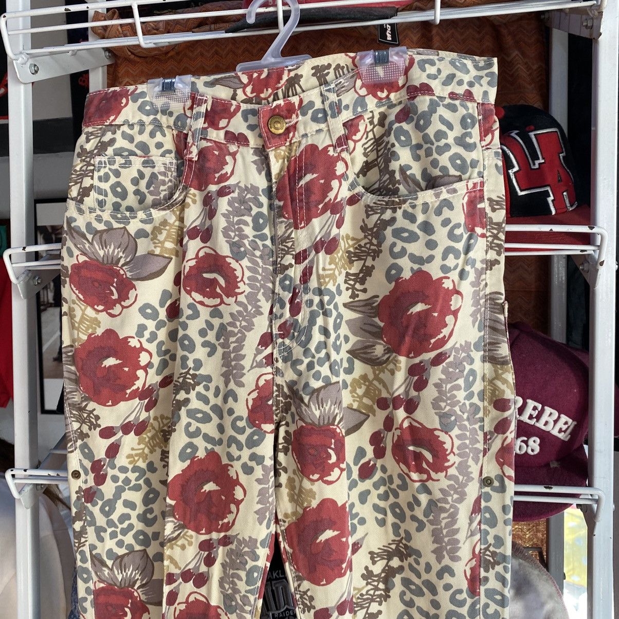 Issey Miyake Mercibeaucoup Paige Denim Floral Skyline Ankle Peg Jeans Size 32" / US 10 / IT 46 - 3 Thumbnail