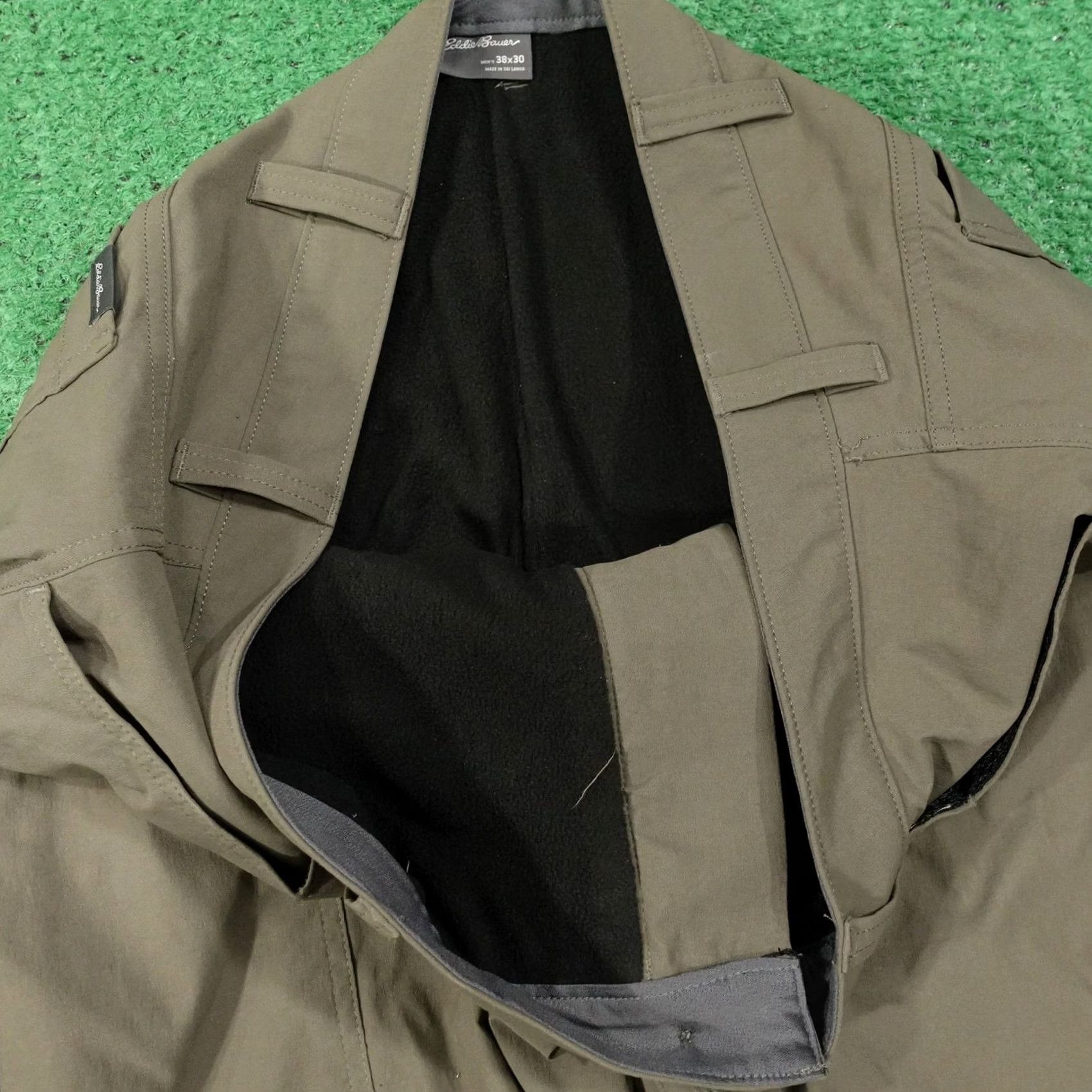 Eddie Bauer Eddie Bauer Mens Pants Green Fleece Lined Cargo Hiking Stretch Nylon 38x30 Size US 38 / EU 54 - 6 Thumbnail