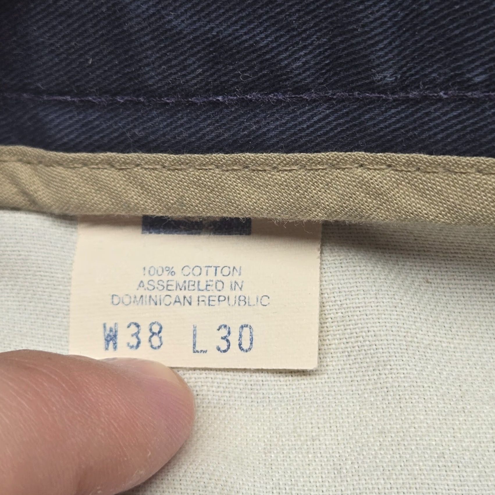 Dockers DOCKERS Khaki Pants Straight Fit Navy Blue Adult Men's 38x30 Regular Flat Front Comfort Workwear Size US 38 / EU 54 - 4 Thumbnail