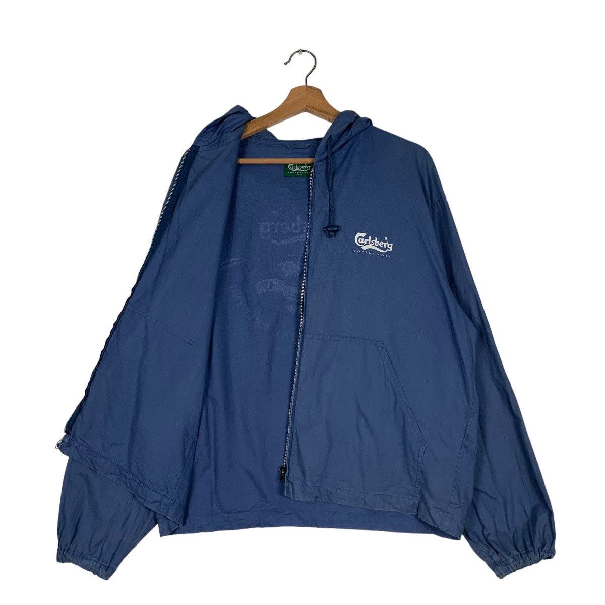 Drink Beer Save Water CARLSBERG Big Logo Hoodie Light Jacket #0547-C25 Size US L / EU 52-54 / 3 - 10 Thumbnail