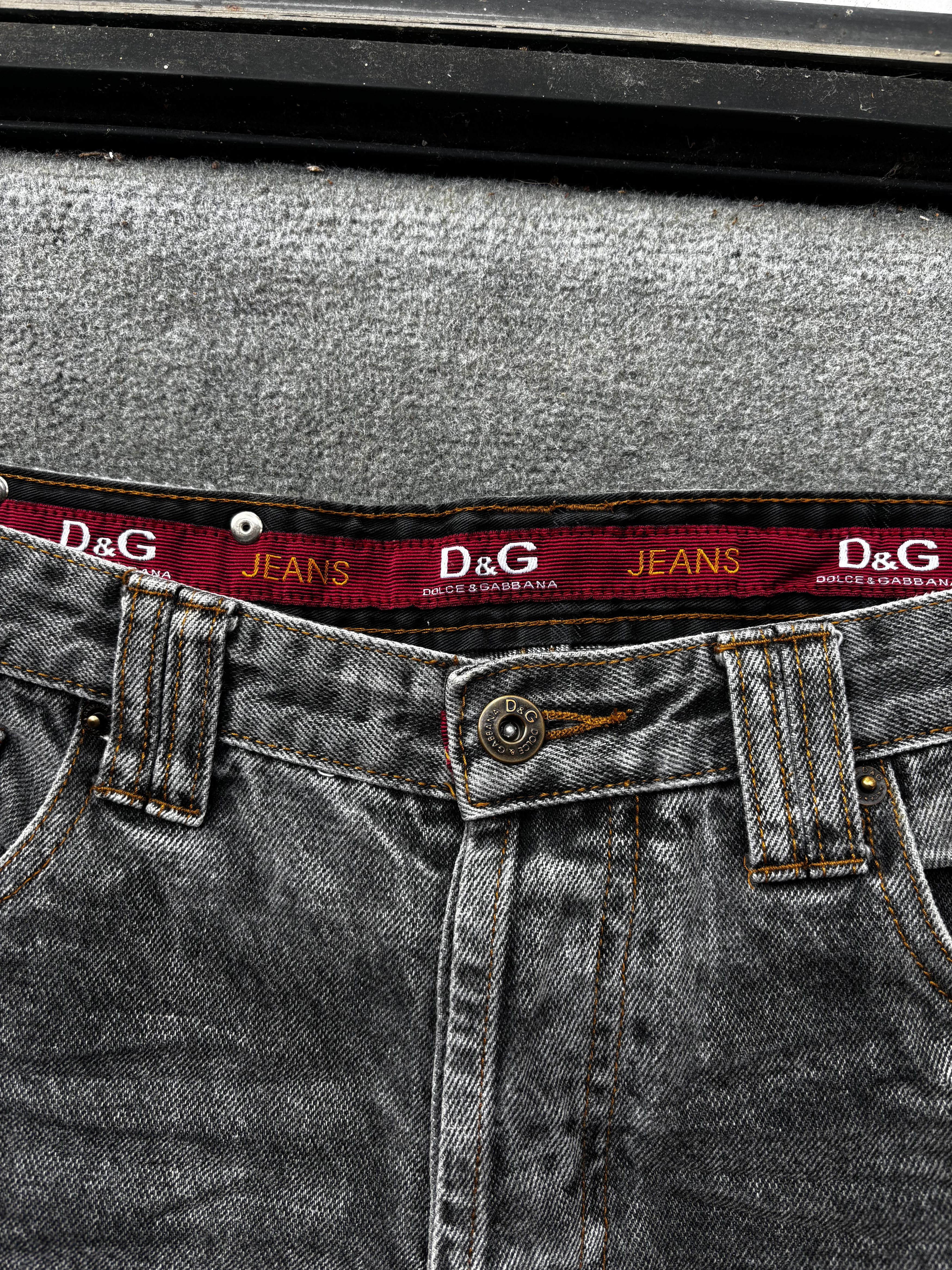 Dolce & Gabbana AW2003 Dolce & Gabbana Grey Eroded Denim Jeans Size US 32 / EU 48 - 2 Thumbnail
