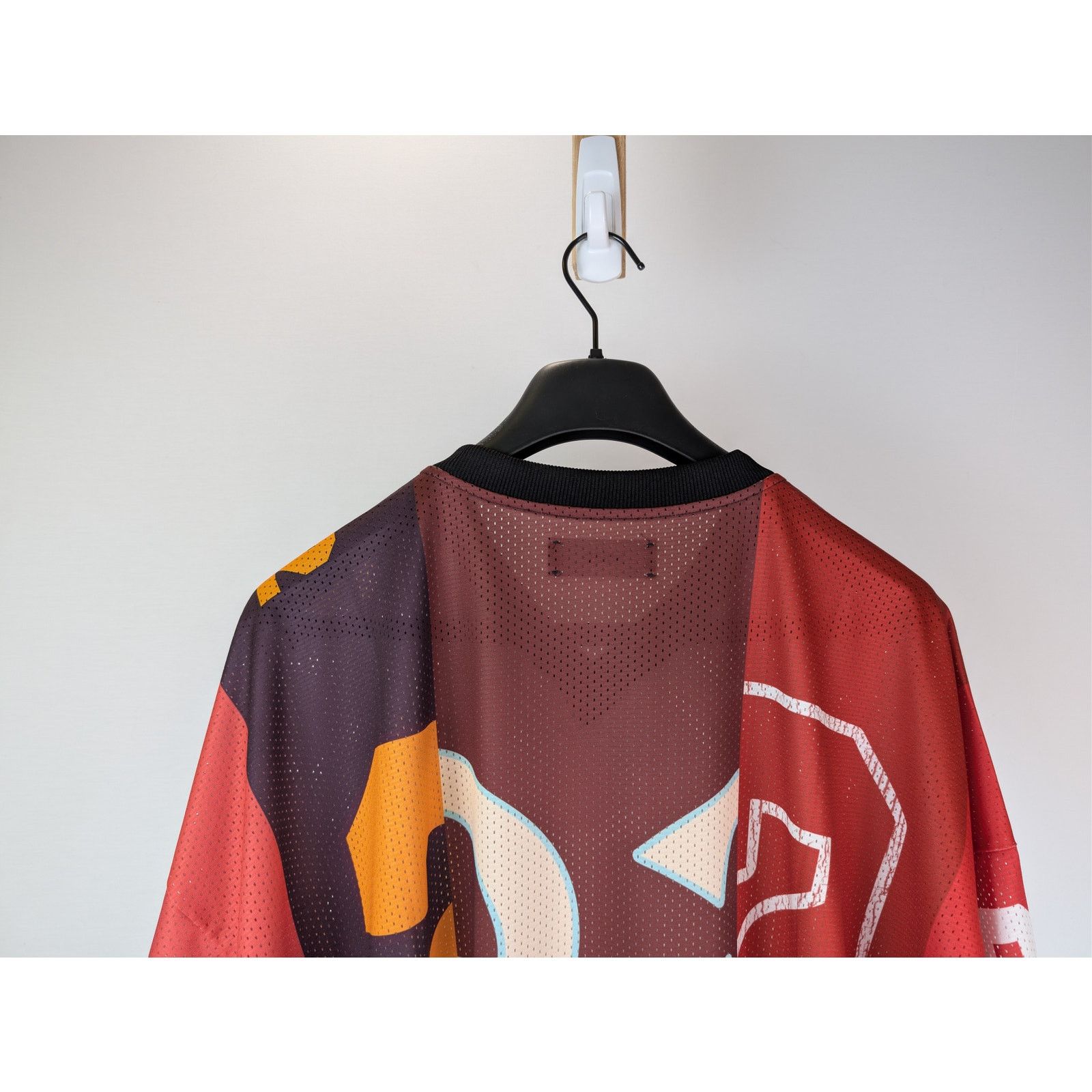 Amiri o1rshd1 Spliced Oversized Mesh T-Shirt in Red Size US XL / EU 56 / 4 - 11 Thumbnail