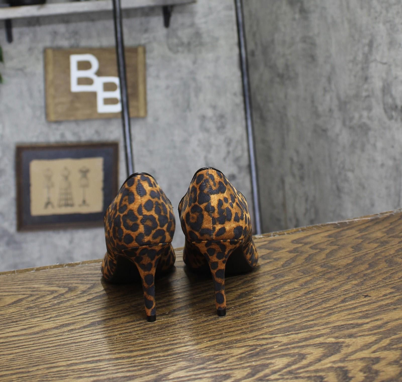 Other On 34th Pointed-toe Slip-on Pumps Leopard Micro Brown 6.5m Size US 6.5 / IT 36.5 - 4 Thumbnail