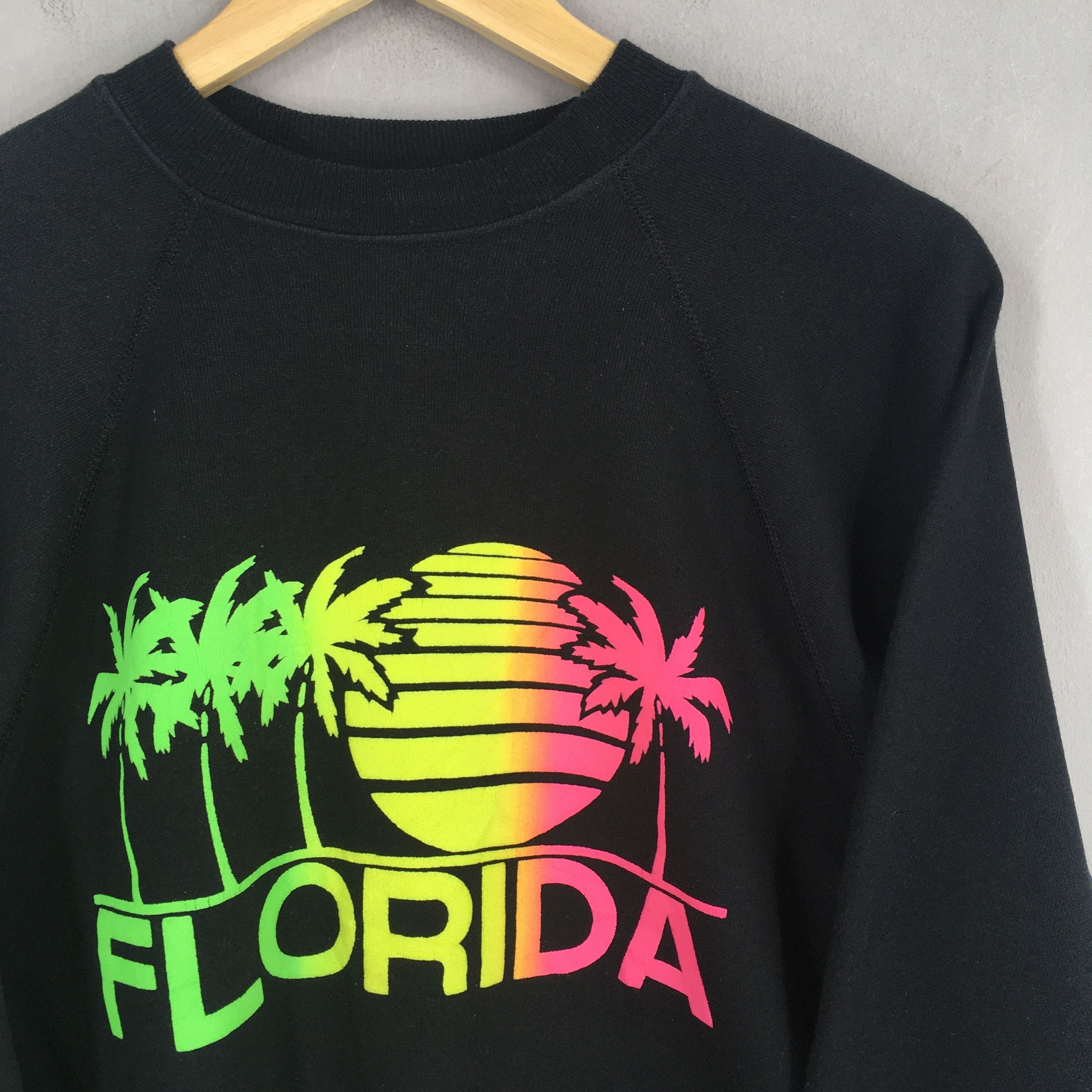 Hanes × Vintage Vintage Florida Palm Beach Rainbow Logo Sweatshirt Large Size US L / EU 52-54 / 3 - 2 Thumbnail