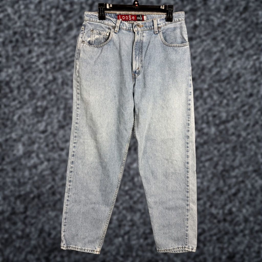 Levi's VINTAGE Levis SilverTab Loose Jeans Women Medium 13/14 Blue Baggy 90s Denim Size 32" / US 10 / IT 46 - 1 Thumbnail