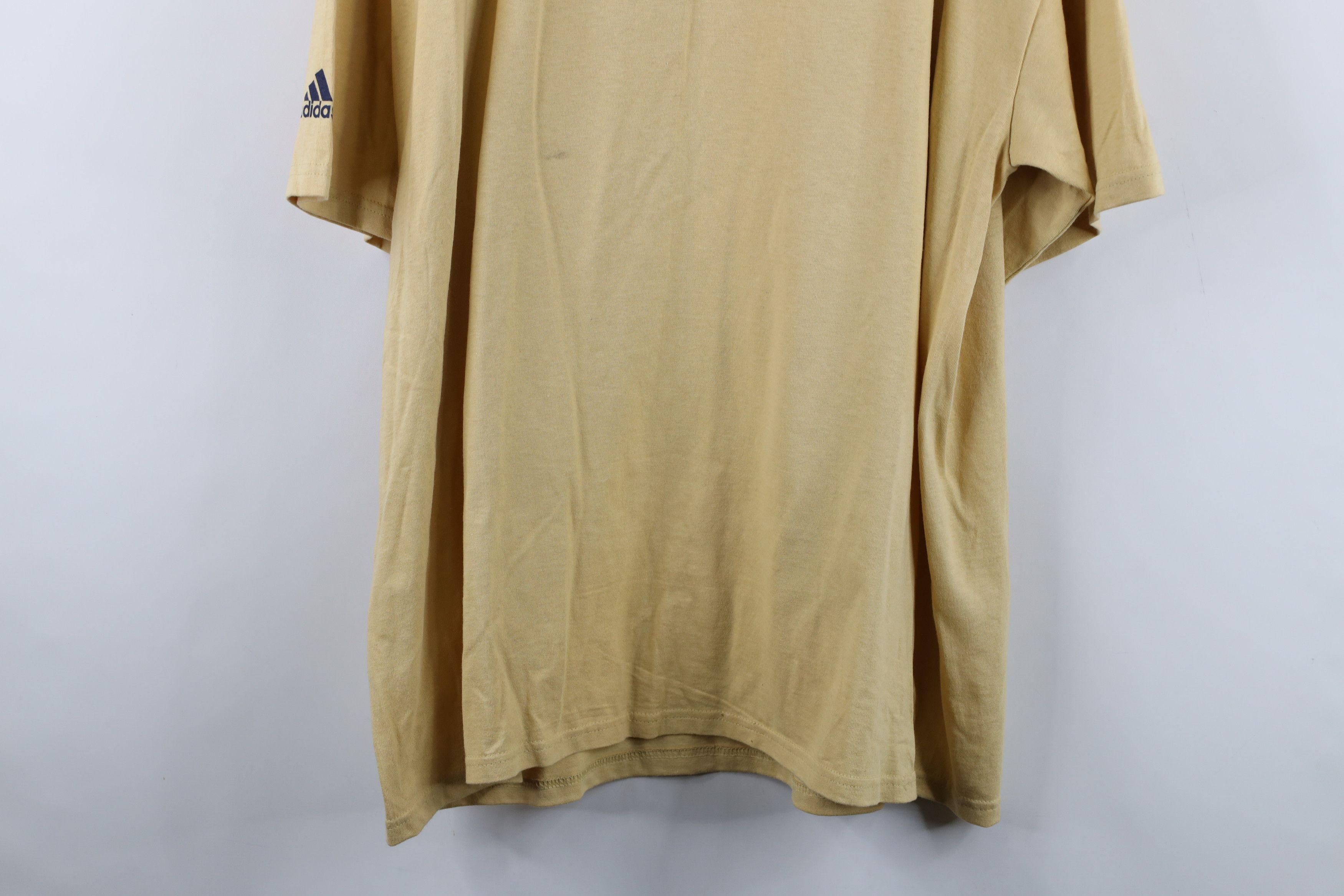 Adidas Vintage Y2K Adidas Spell Notre Dame University T-Shirt Gold Size US XL / EU 56 / 4 - 15 Thumbnail