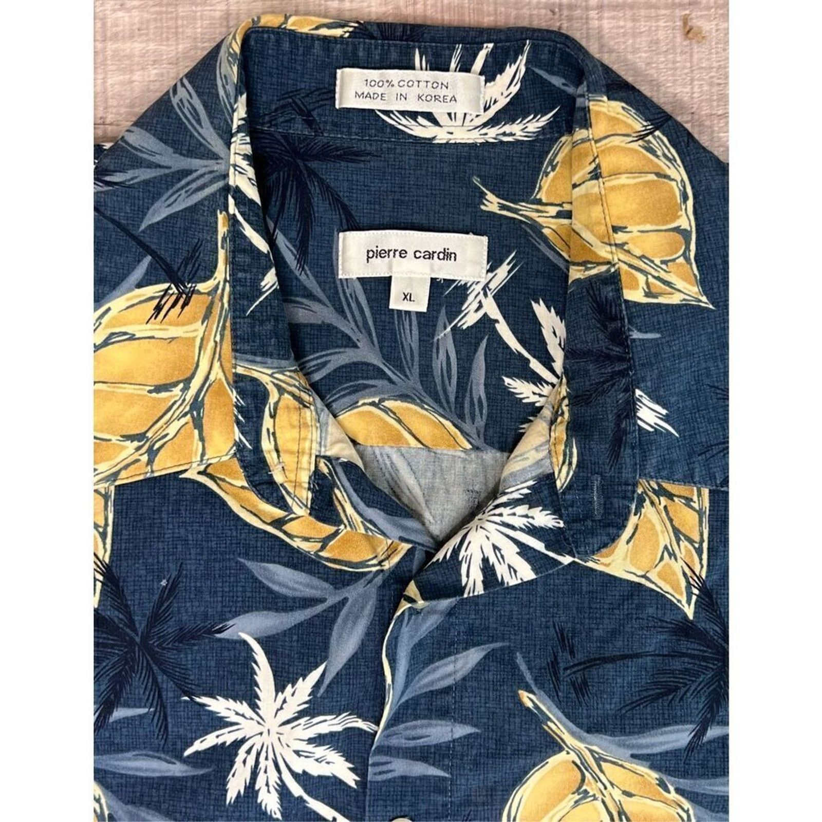 Pierre Cardin Pierre Cardin Palm Trees Tropical Hawaiian Shirt XL Cruise Size US XL / EU 56 / 4 - 2 Thumbnail