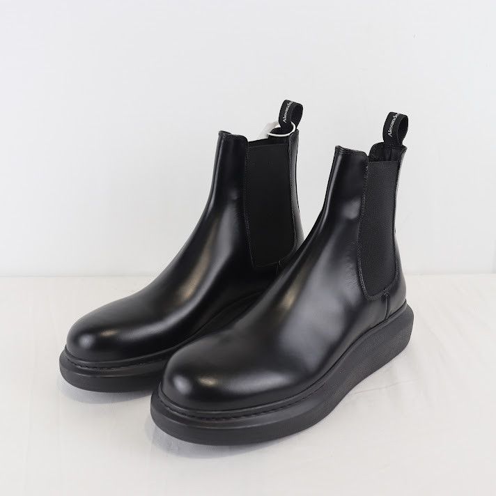 Alexander McQueen o1rshd1 Leather Boots in Black Size US 12 / EU 45 - 1 Thumbnail
