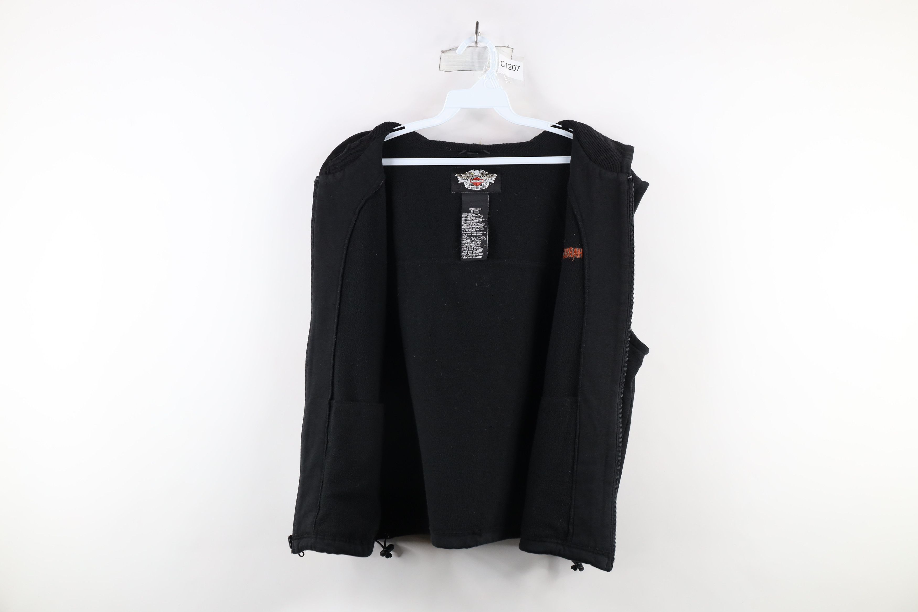 Harley Davidson × Vintage Vintage Harley Davidson Out Sleeveless Hoodie Sweatshirt Size US L / EU 52-54 / 3 - 9 Thumbnail