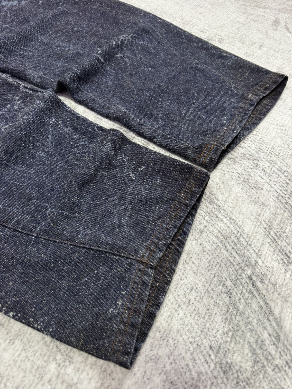20471120 × Japanese Brand × Mizra Jeans Kyoto Alfons. Japan Crackle Lighting Wash Baggy Wide Jeans Size US 30 / EU 46 - 10 Thumbnail