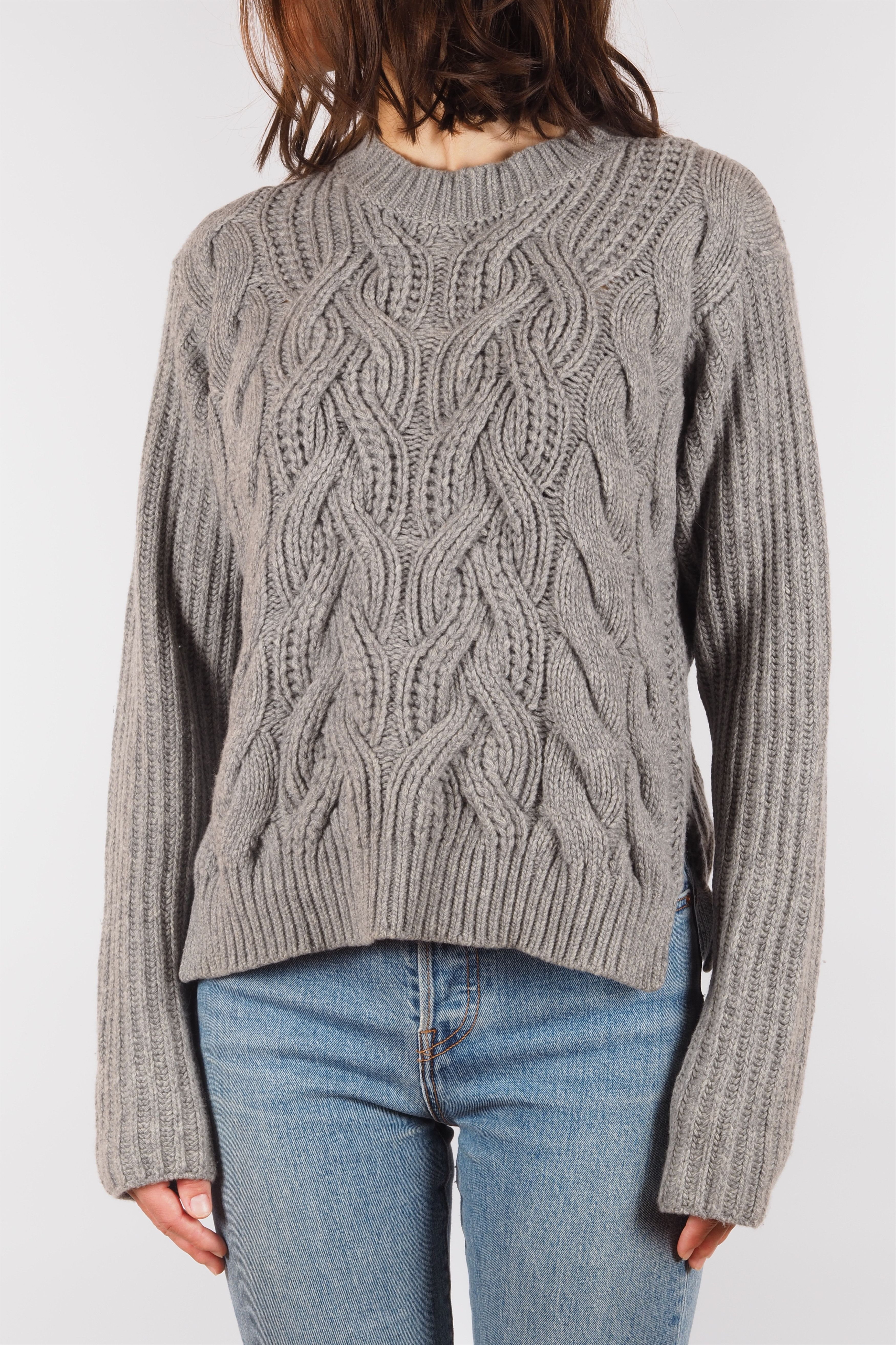 Helmut Lang Helmut Lang Vintage Cable Knit Wool Sweater Gray Size XS / US 0-2 / IT 36-38 - 2 Thumbnail