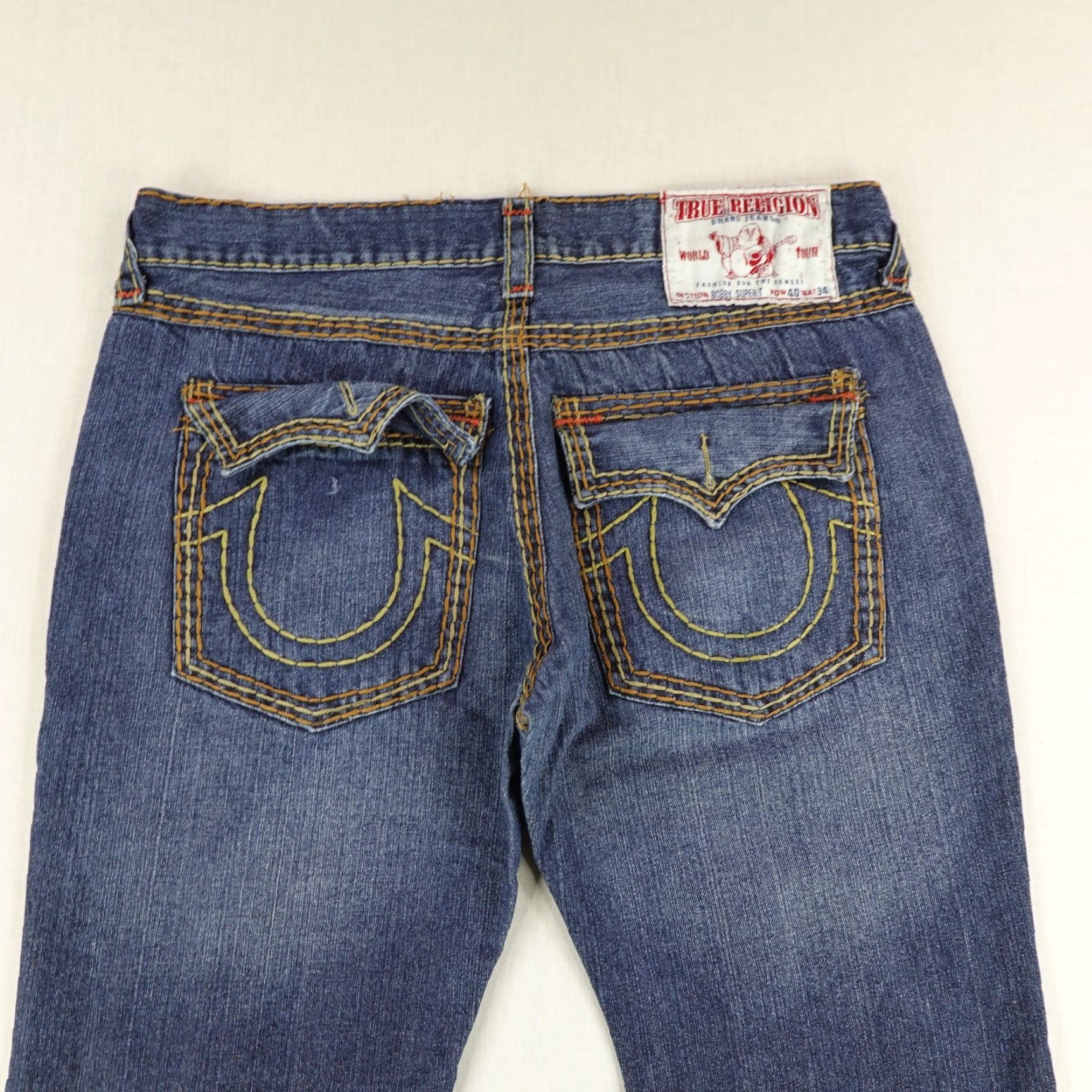 True Religion VINTAGE True Religion Jeans Men 38 Waist 30 Inseam Dark Blue Denim Bootcut Regular Fit Y2K Size US 38 / EU 54 - 6 Thumbnail