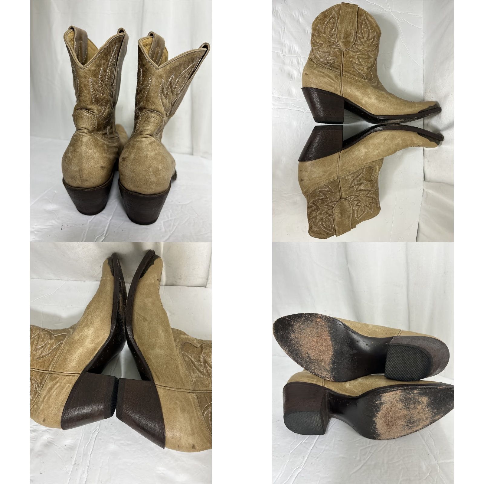 Vintage VINTAGE Idyllwind by Miranda Lambert Boots Ankle Beige Metal Tip Toe Womens 10B Leather Boots Size US 10 / IT 40 - 9 Thumbnail