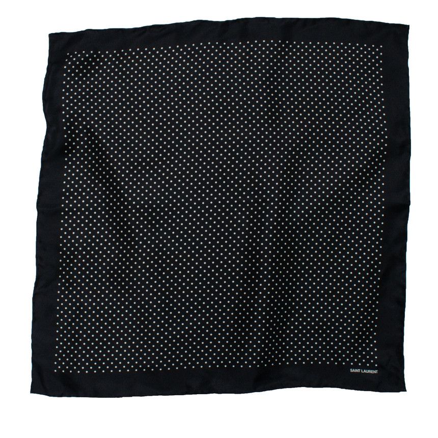 Saint Laurent Paris Saint Laurent, dotted pocket square Size ONE SIZE - 1 Thumbnail