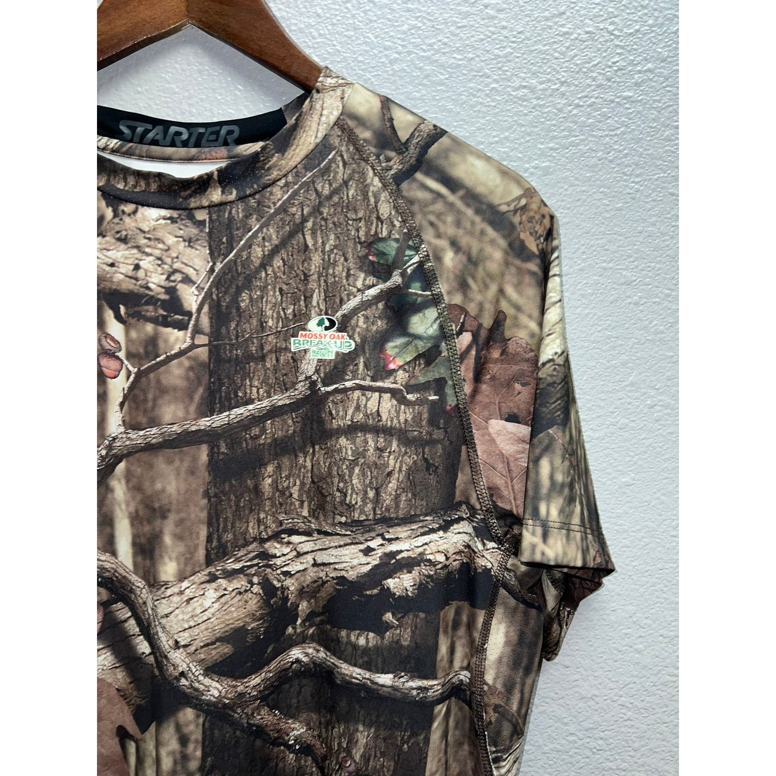Starter Mossy Oak Break Up Camo Shirt Starter Polyester Green Tee M Size US M / EU 48-50 / 2 - 3 Thumbnail