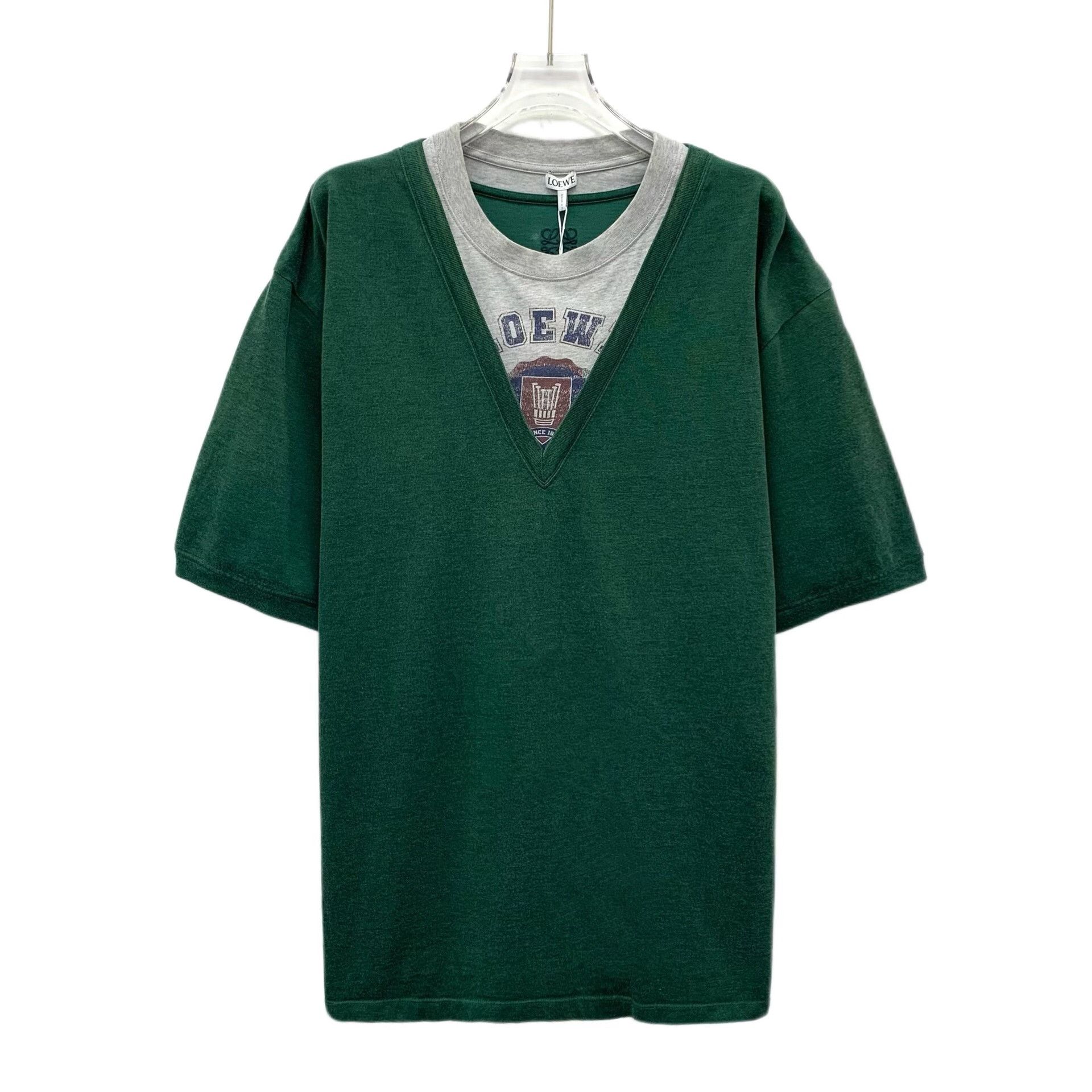 Loewe Loewe Retro Embroidered Green T-Shirt L Men Size US L / EU 52-54 / 3 - 1 Thumbnail