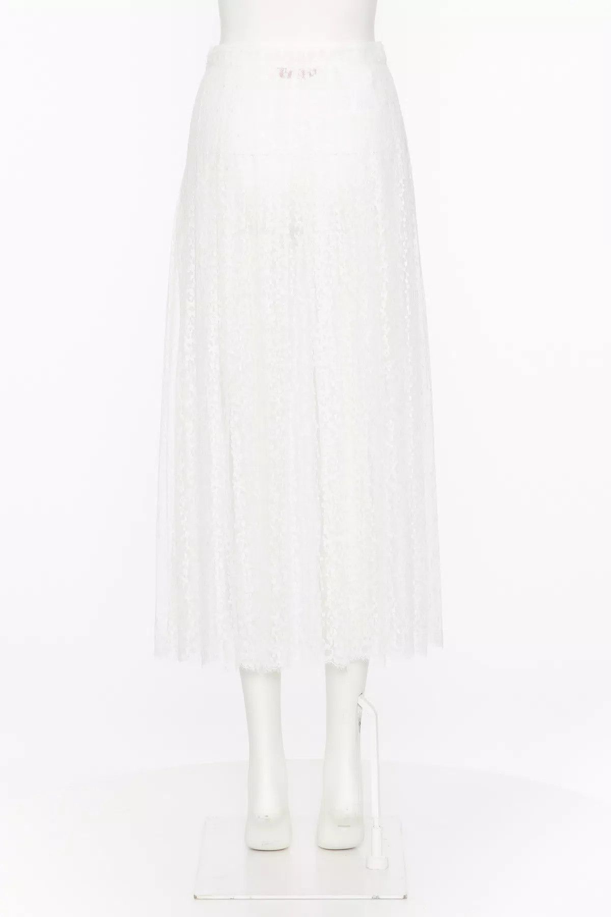 Valentino o1s1wg110426 Midi Skirt in White Size 28" / US 6 / IT 42 - 3 Thumbnail