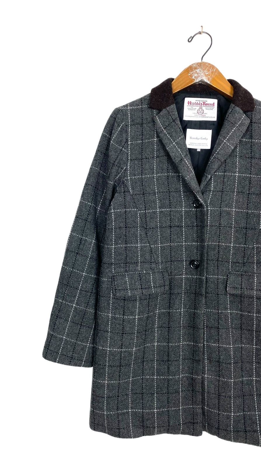 Harris Tweed Rare‼️ Harris Tweed X Sevendays Sunday Wool Coat Size M / US 6-8 / IT 42-44 - 2 Thumbnail