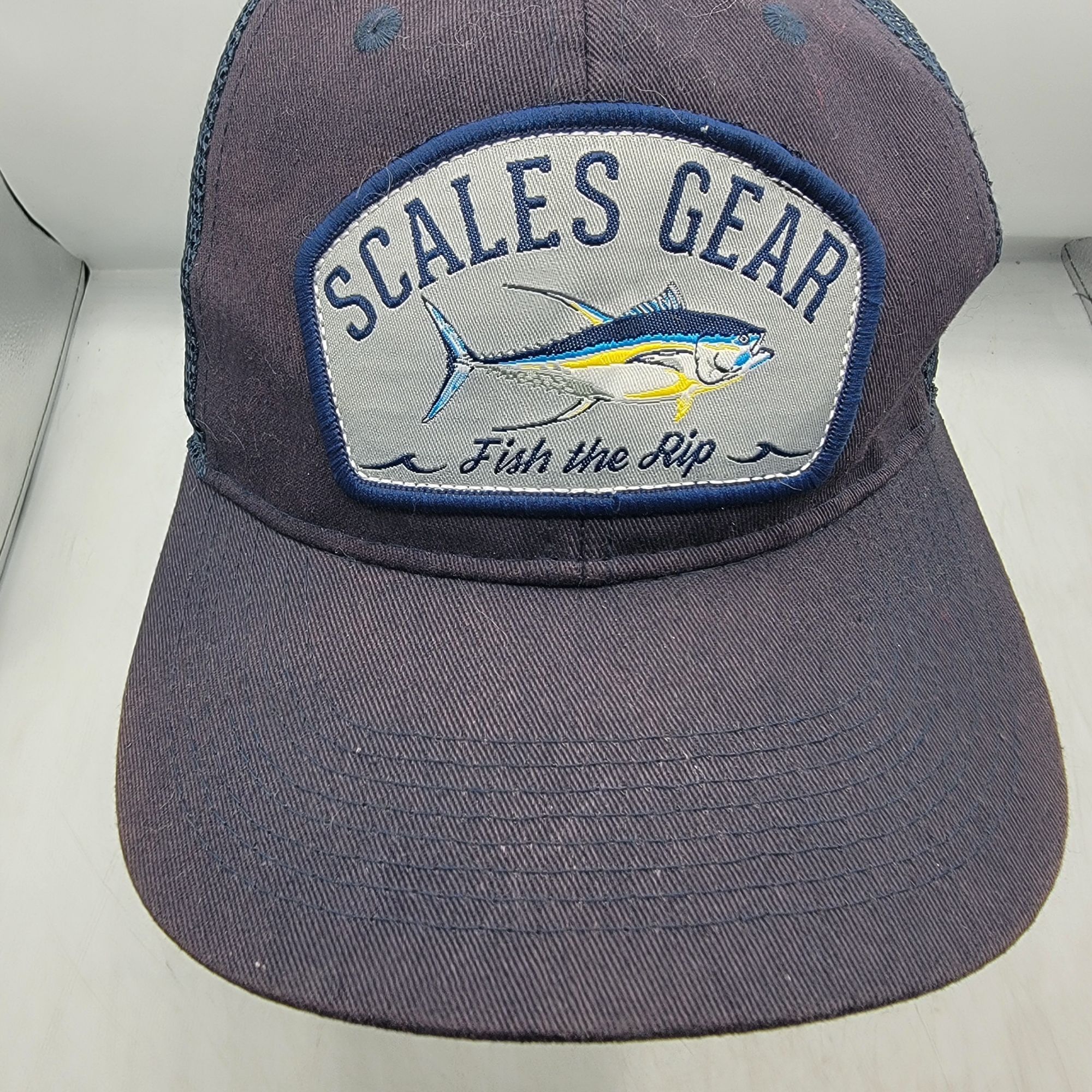 Other Scales Gear Fish The Rip Blue Trucker Hat Adjustable Snapbac Size ONE SIZE - 9 Thumbnail