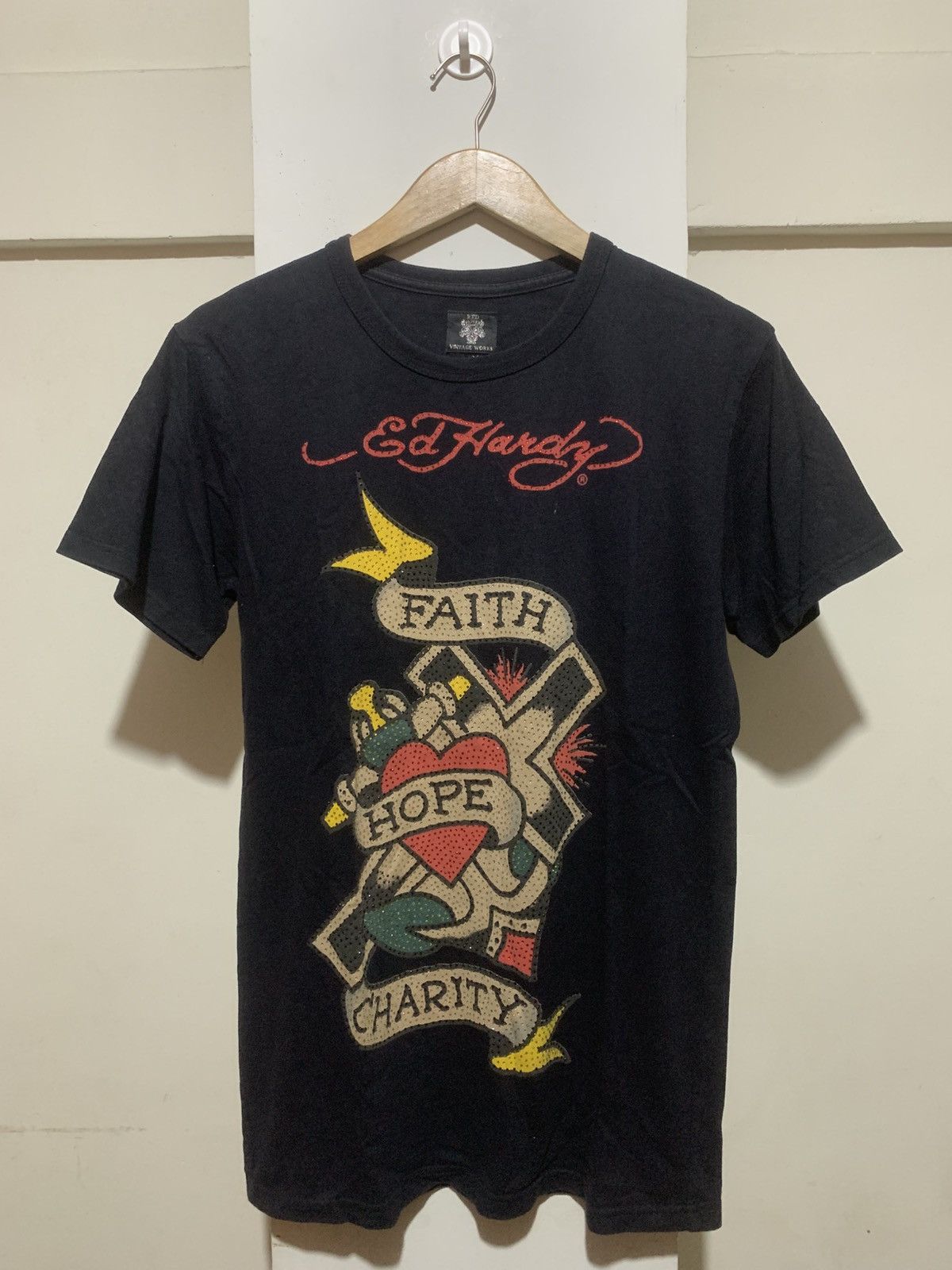 ⚡️RARE⚡️ Ed Hardy X Red Pepper Faith Hope Charity Tee