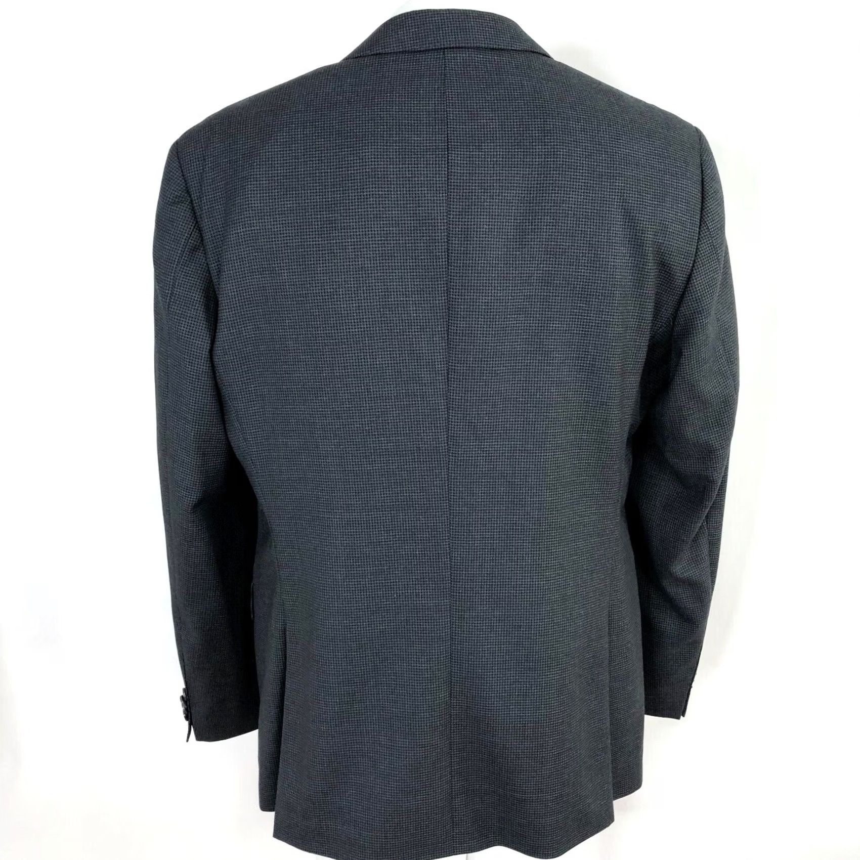 Hugo Boss HUGO BOSS Sport Coat Gray 100% Wool Lanificio Tesse Biella 42 R Single-Breasted Notch Lapel Two-Button Four-Button Sleeve Vintage? No Size US XS / EU 42 / 0 - 2 Thumbnail