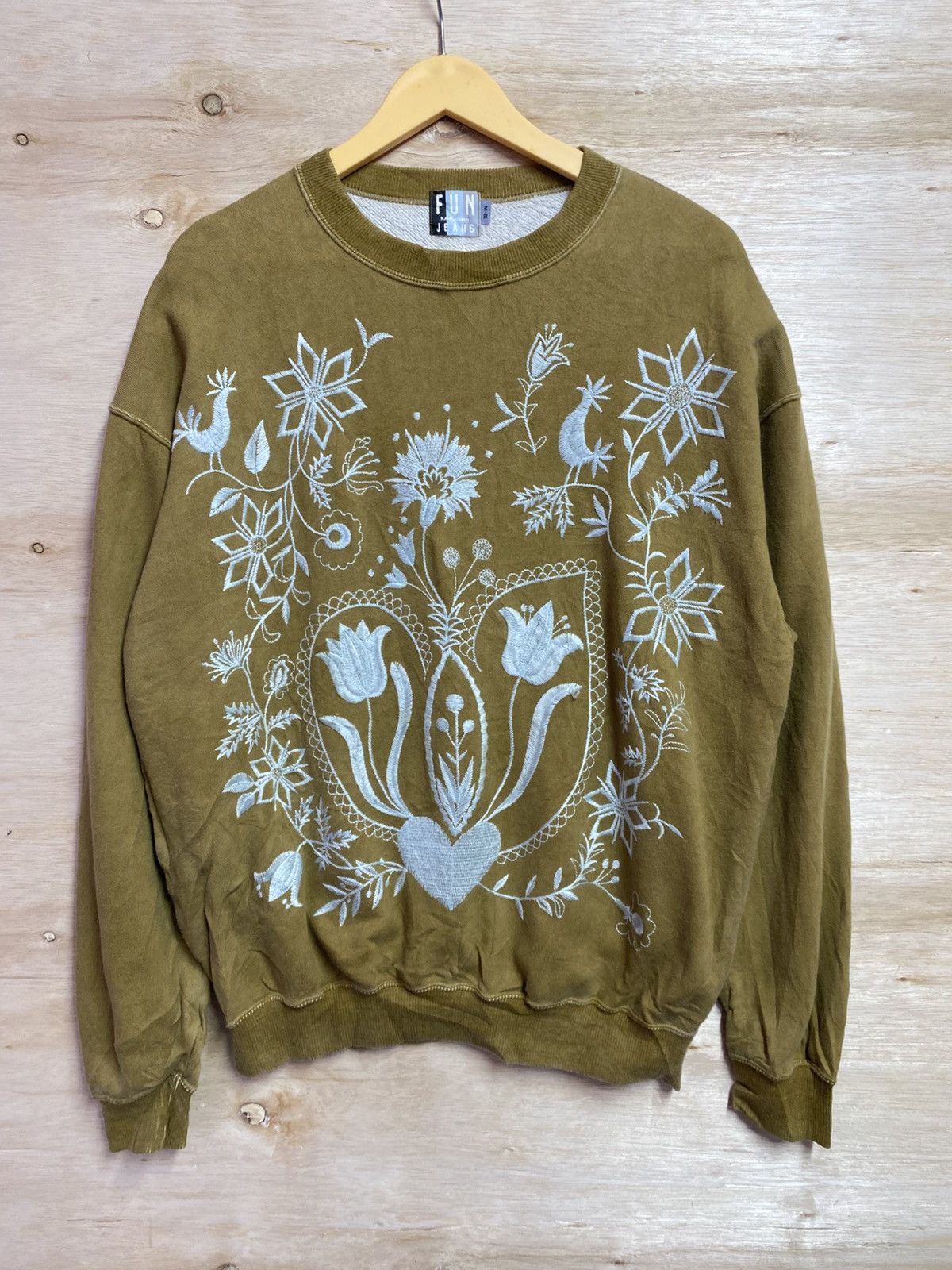 Kansai Yamamoto Kansai man Fun Jeans sweatshirt full ambroided flower Size US XL / EU 56 / 4 - 1 Thumbnail