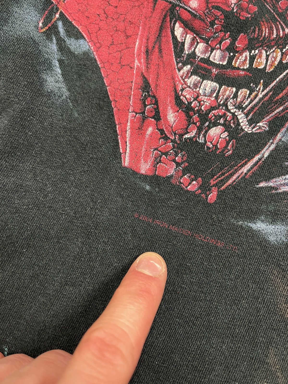 Band Tees × Iron Maiden × Vintage Vintage 2000's Iron Maiden Purgatory Tour Distressed T-shirt Size US M / EU 48-50 / 2 - 9 Thumbnail