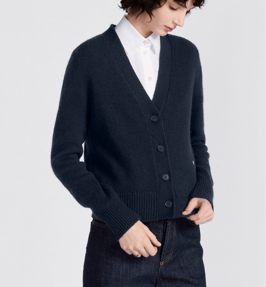 Dior o1w1db10525 144G54 Button Cardigan in Blue Size XS / US 0-2 / IT 36-38 - 7 Thumbnail