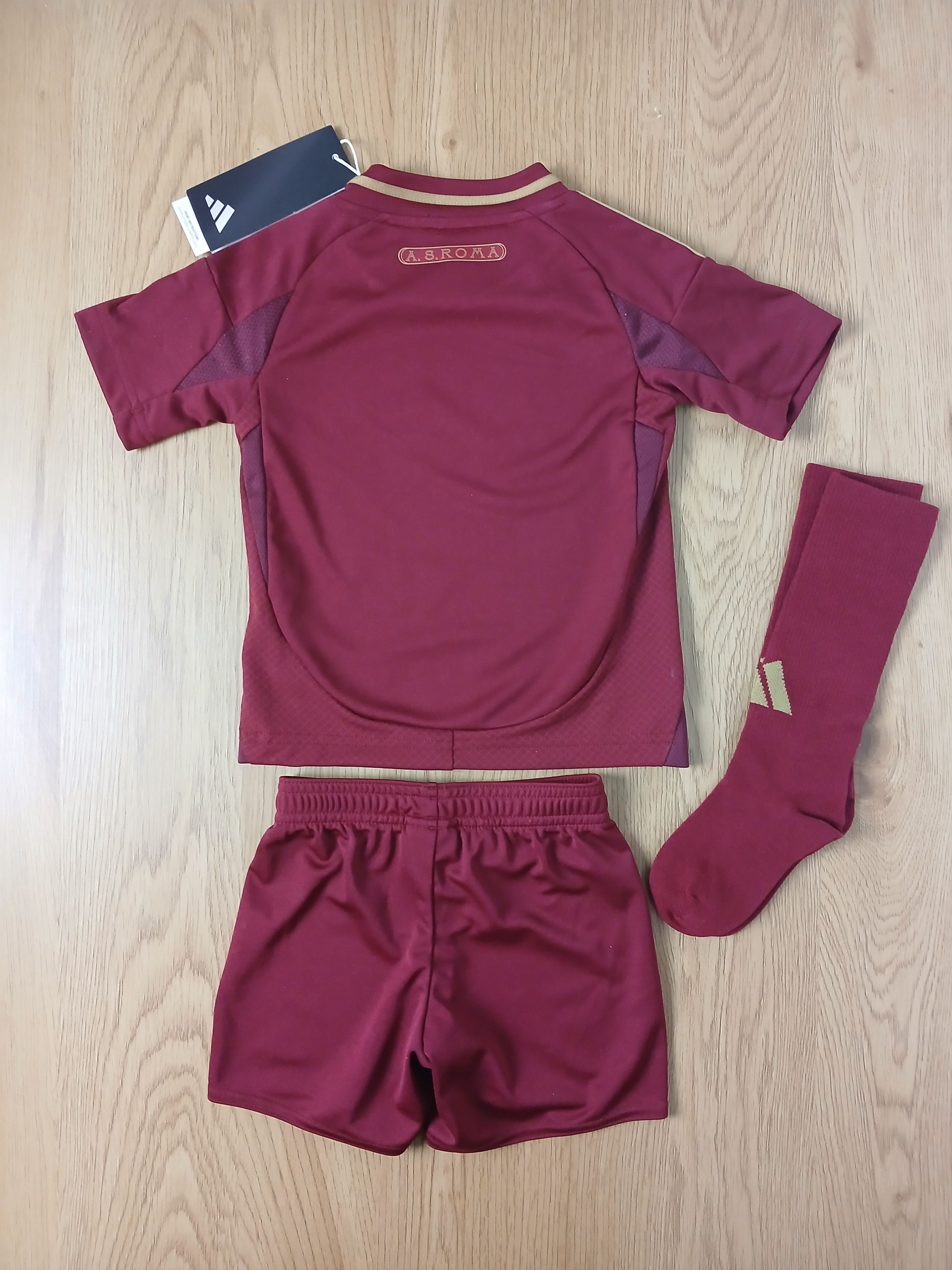 Adidas New KIDS AS Roma 24/25 Home Football Kit Size US XXS / EU 40 - 2 Thumbnail