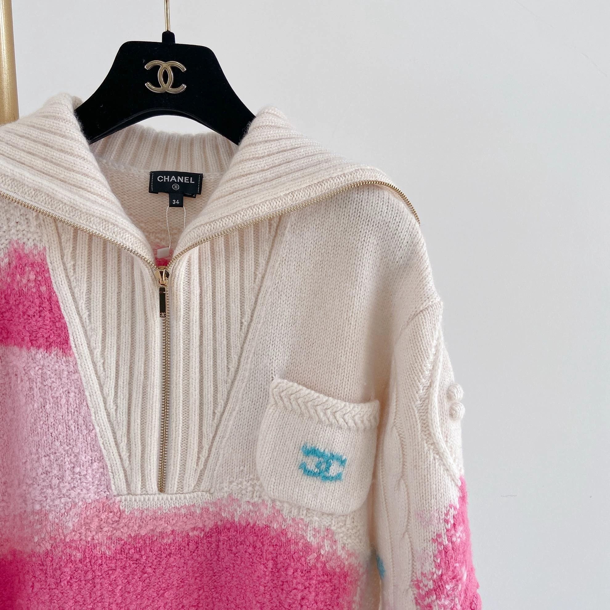Chanel Chanel Ski Color Blocked Knit Sweater Size 34 Size XS / US 0-2 / IT 36-38 - 4 Thumbnail