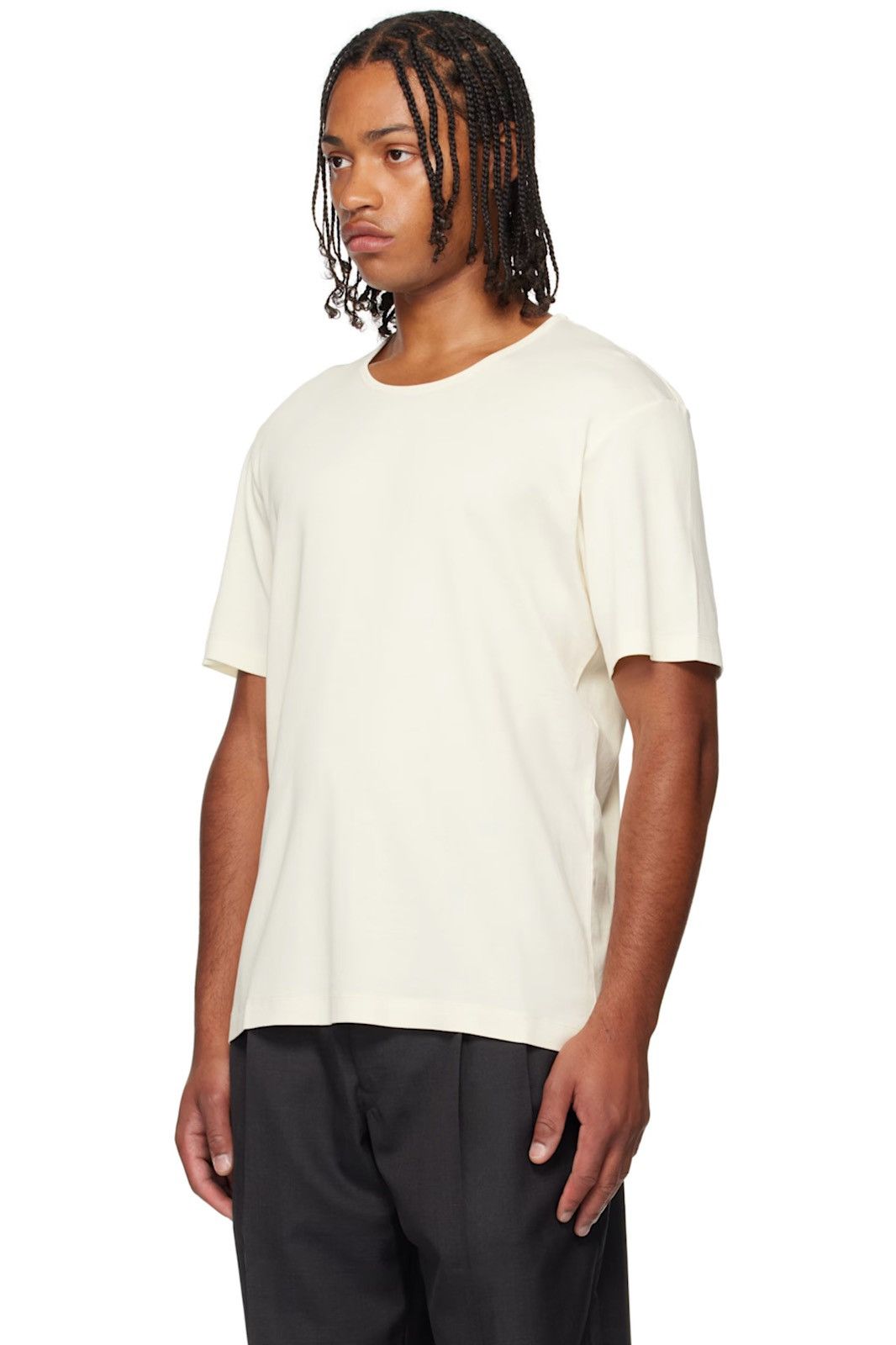 Lemaire Light rib jersey tee, Off white, XL Size US XL / EU 56 / 4 - 1 Thumbnail