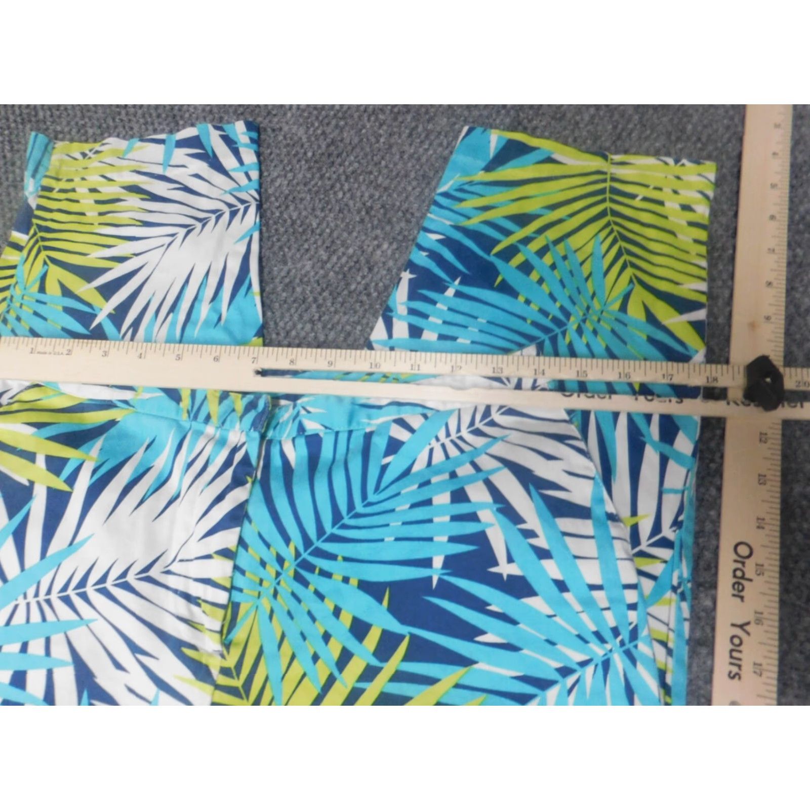 Vintage Hearts Of Palm Pants Womens 6 Blue Floral Straight Harem Regular XS? Size 28" / US 6 / IT 42 - 2 Thumbnail