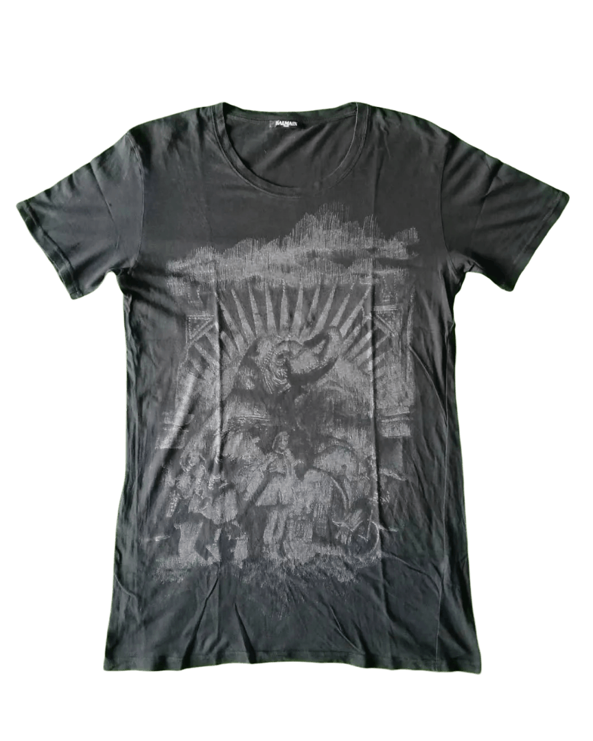 Balmain SS11 Balmain Christophe Decarnin Elephant Graphic T-Shirt Size L / US 10 / IT 46 - 1 Thumbnail