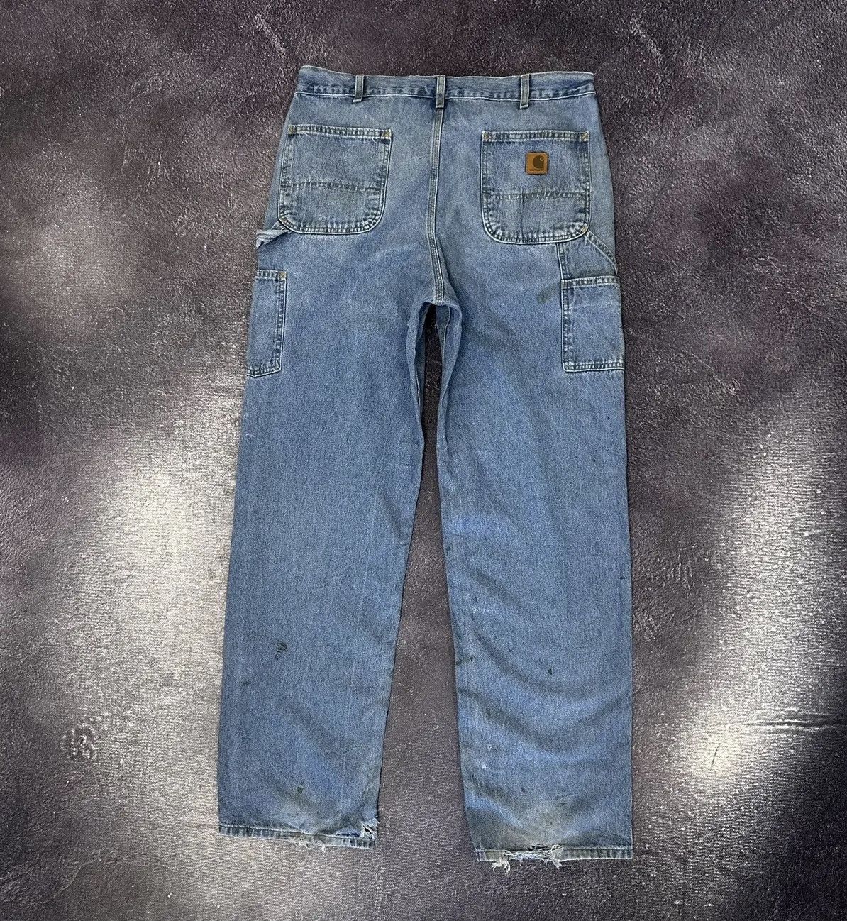Carhartt × Vintage Vintage Carhartt Original Dungaree Fit Blue Denim Jeans Size US 38 / EU 54 - 1 Thumbnail