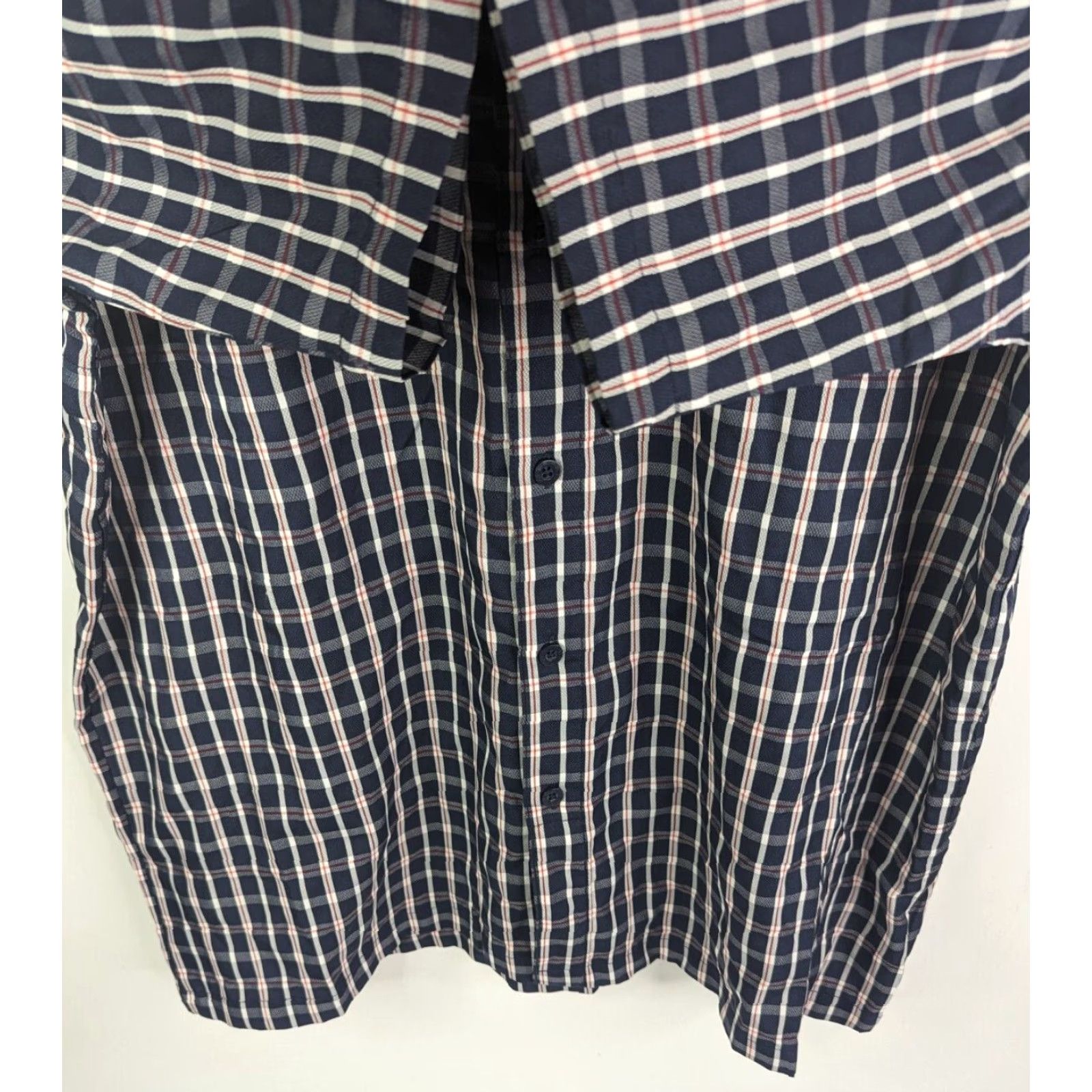 Habitat Habit Men's Vented Shirt UPF 40+ Fish Finder Peacoat Plaid L Size US L / EU 52-54 / 3 - 3 Thumbnail